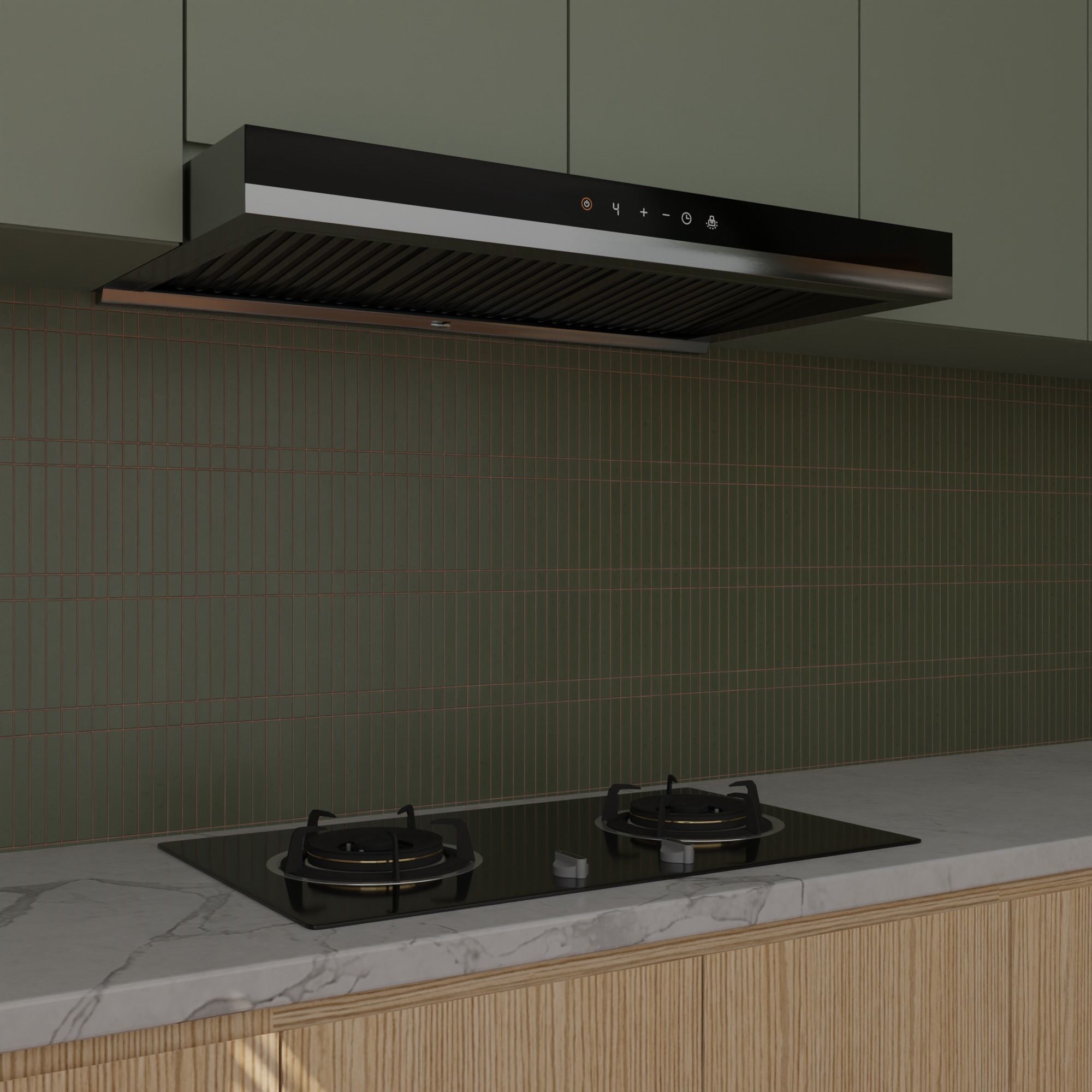 Modular Kitchen Cabinet with Sink Cooker and Hob 3D model_1