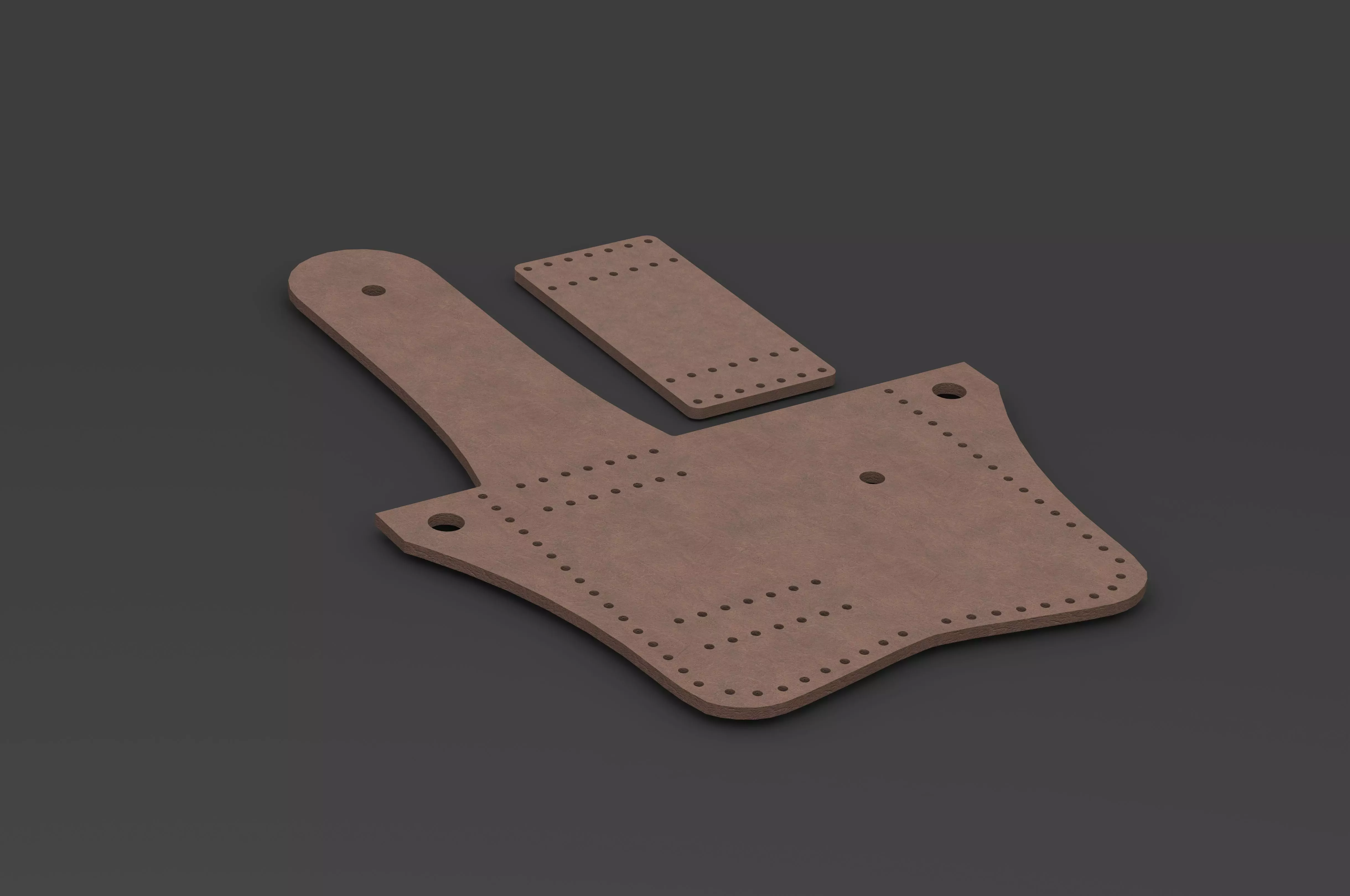 Luxury Leather Cryptocurrency Wallet Case for Ledger Nano S 3D model_0