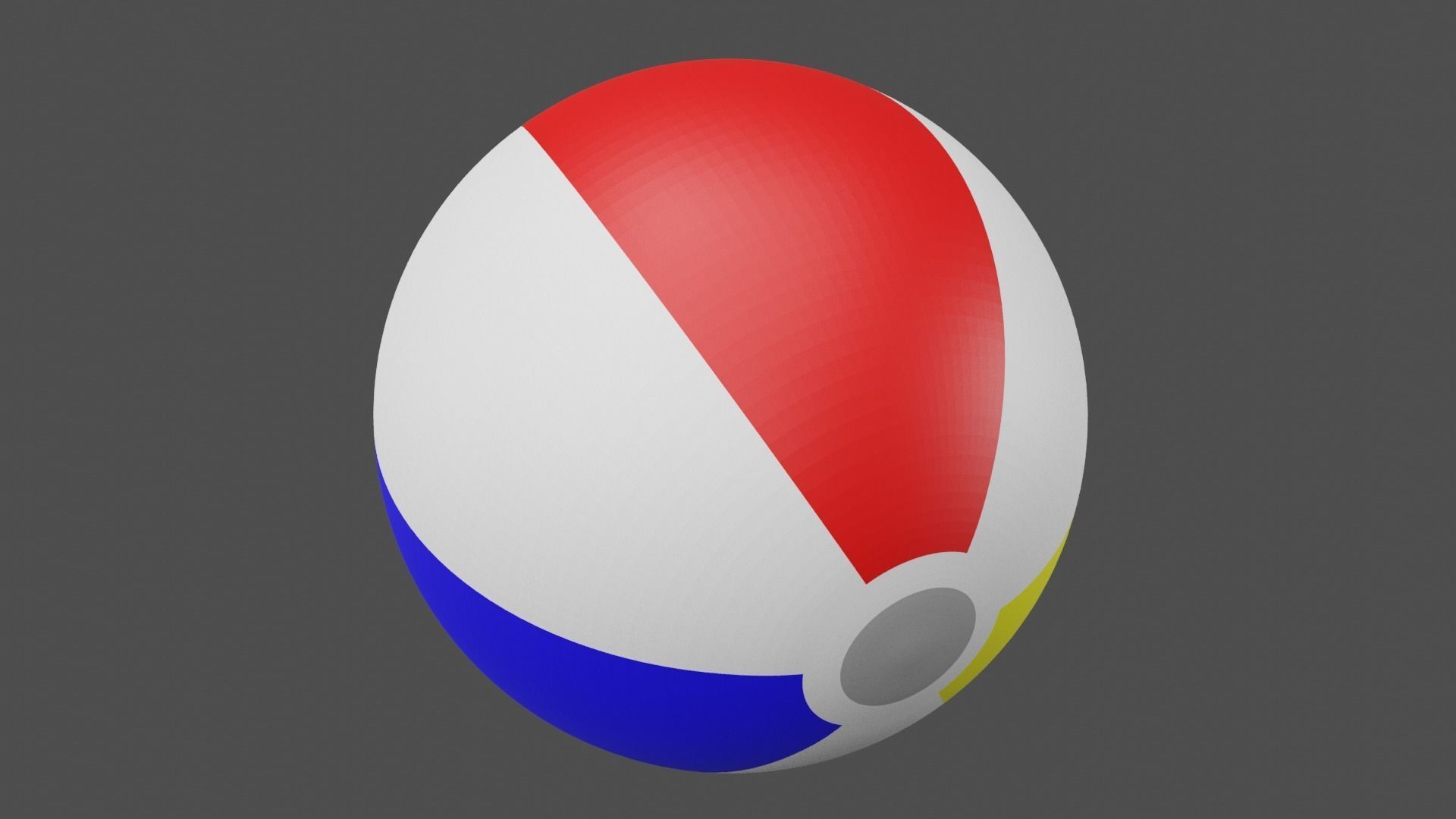 Beach Ball Low-poly 3D model_8