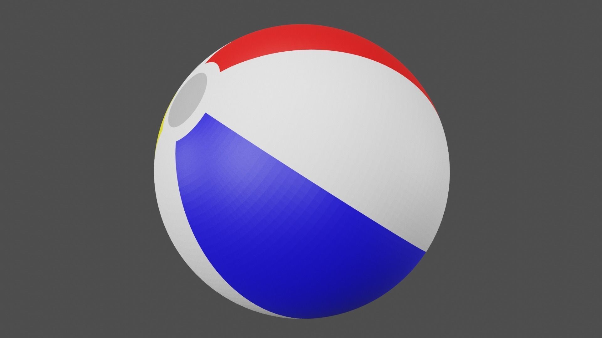 Beach Ball Low-poly 3D model_10