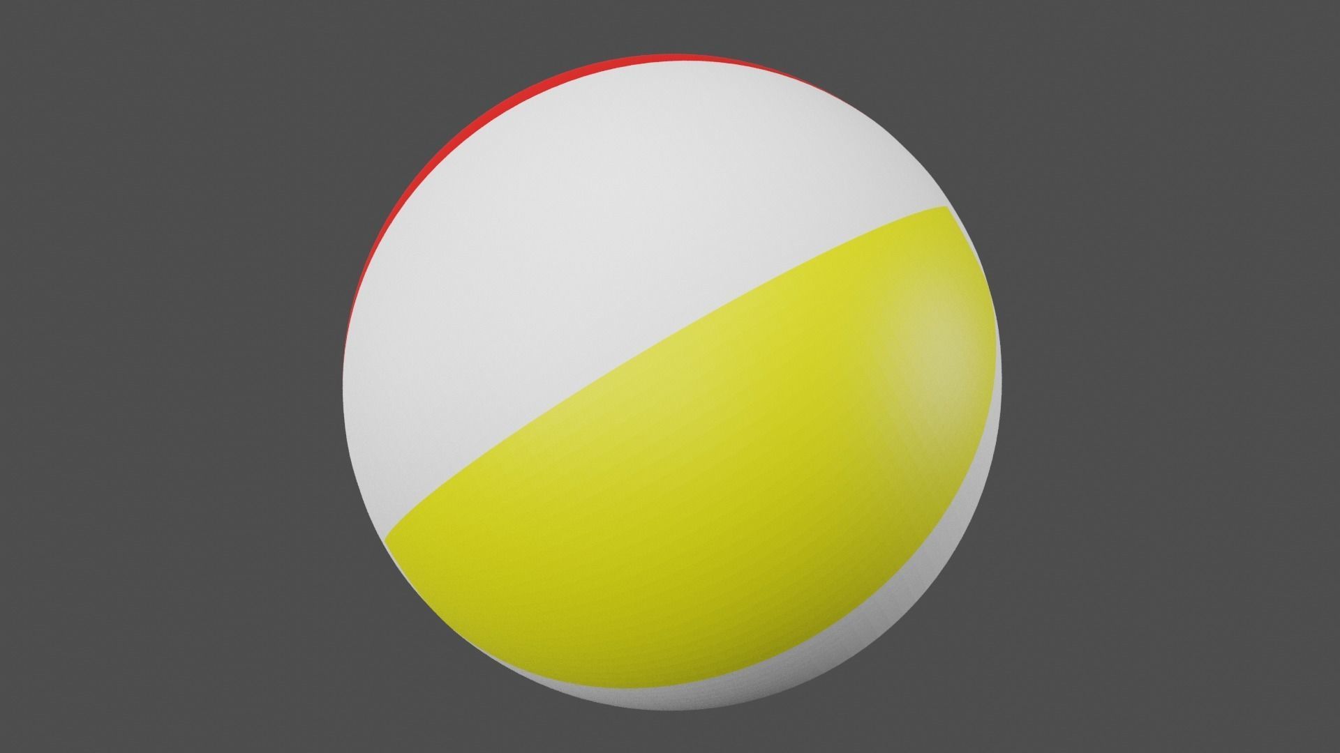 Beach Ball Low-poly 3D model_3