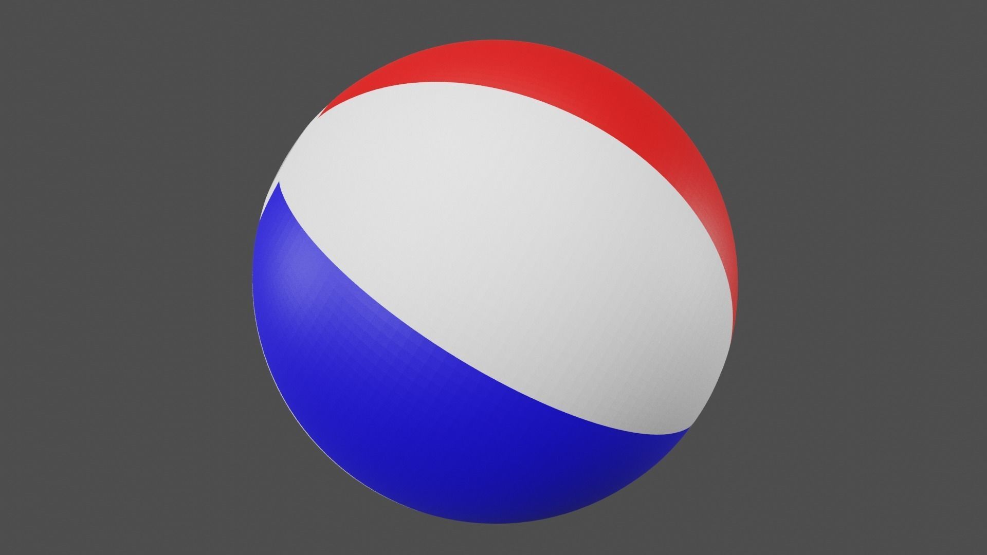 Beach Ball Low-poly 3D model_9