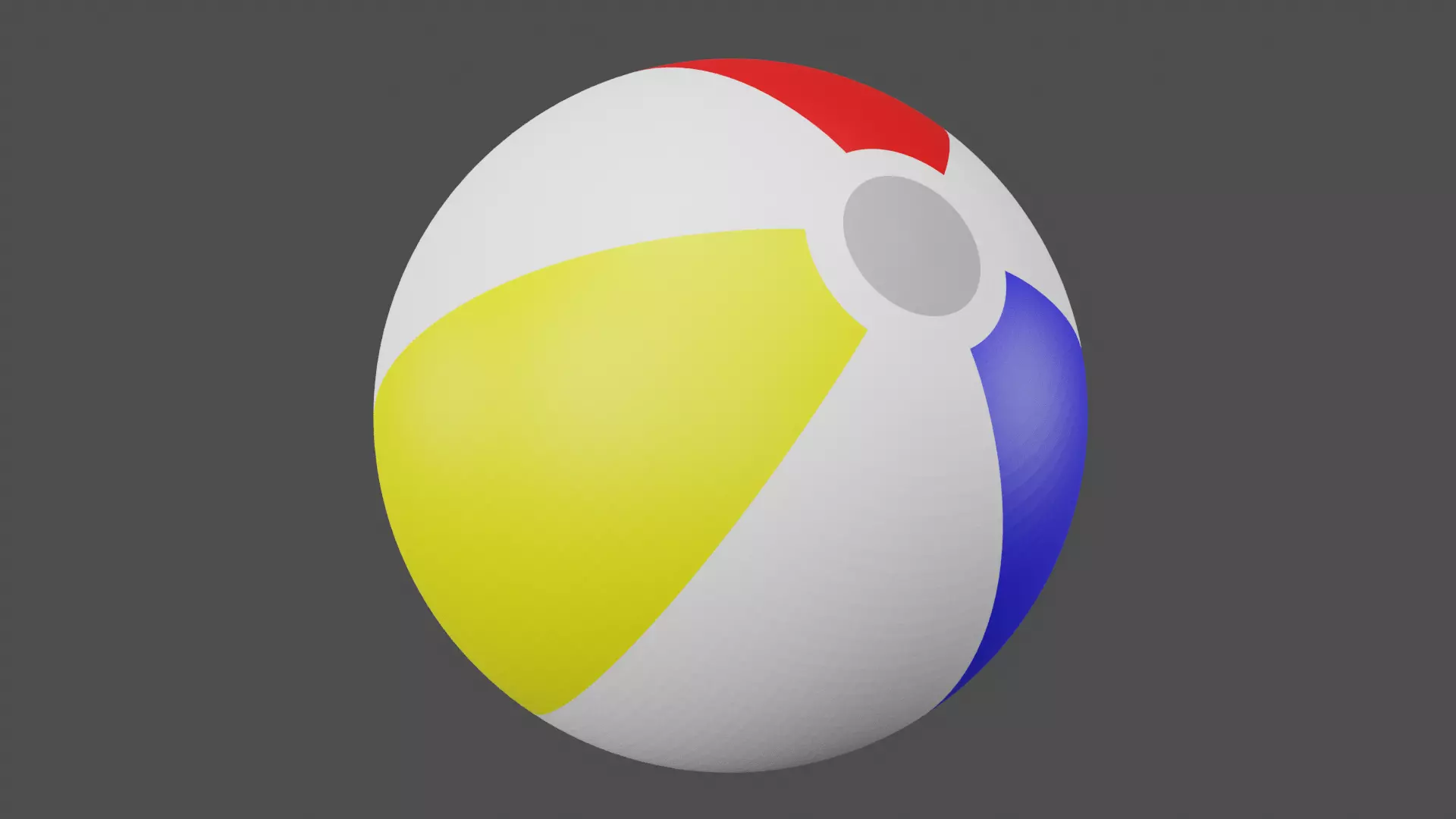 Beach Ball Low-poly 3D model_0