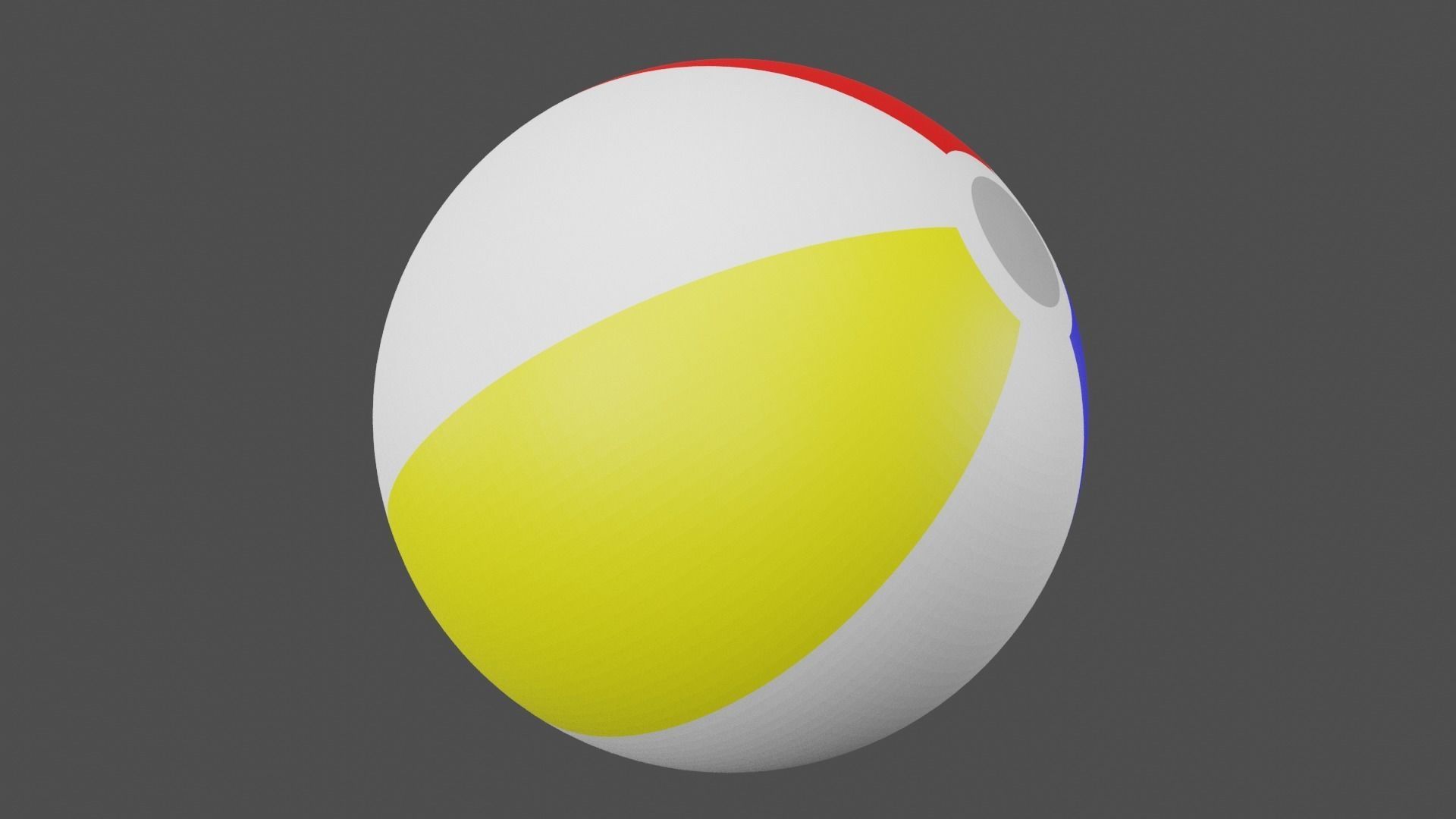 Beach Ball Low-poly 3D model_4