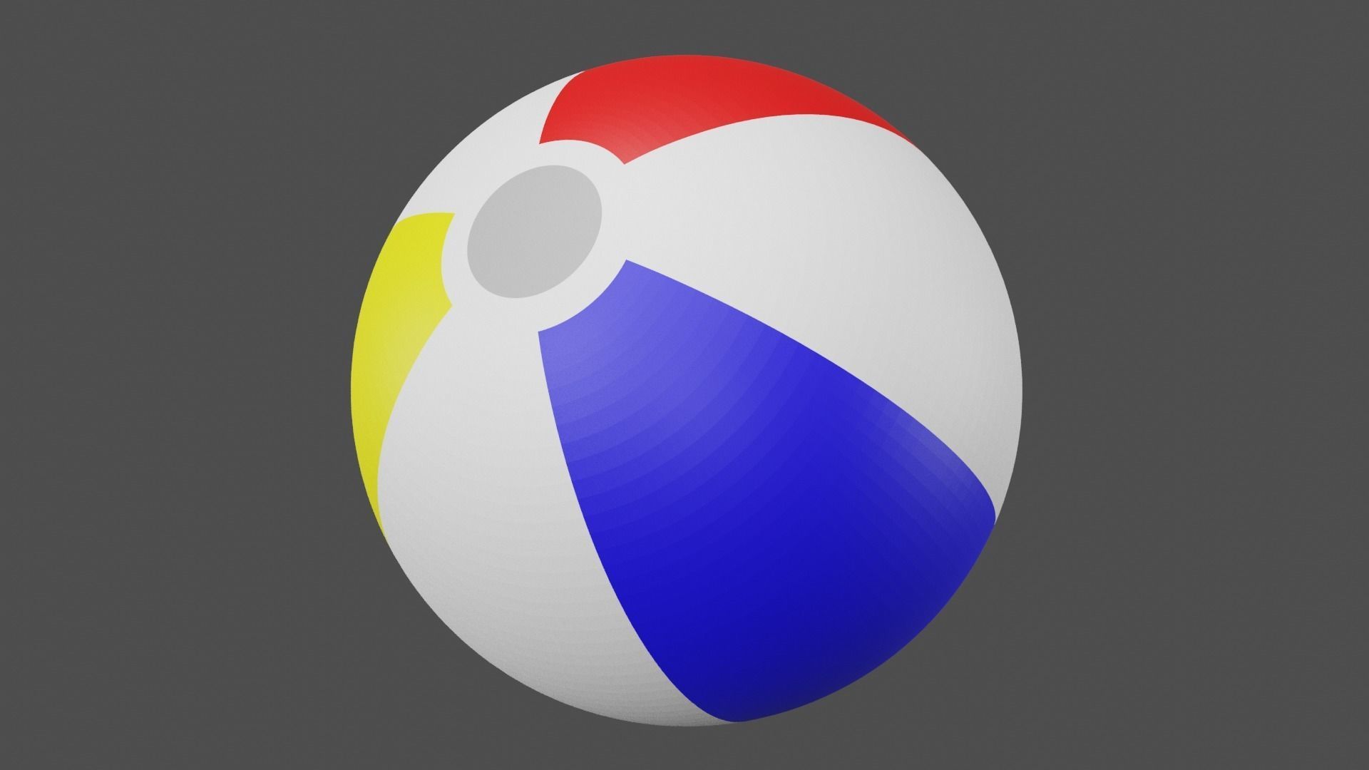 Beach Ball Low-poly 3D model_2