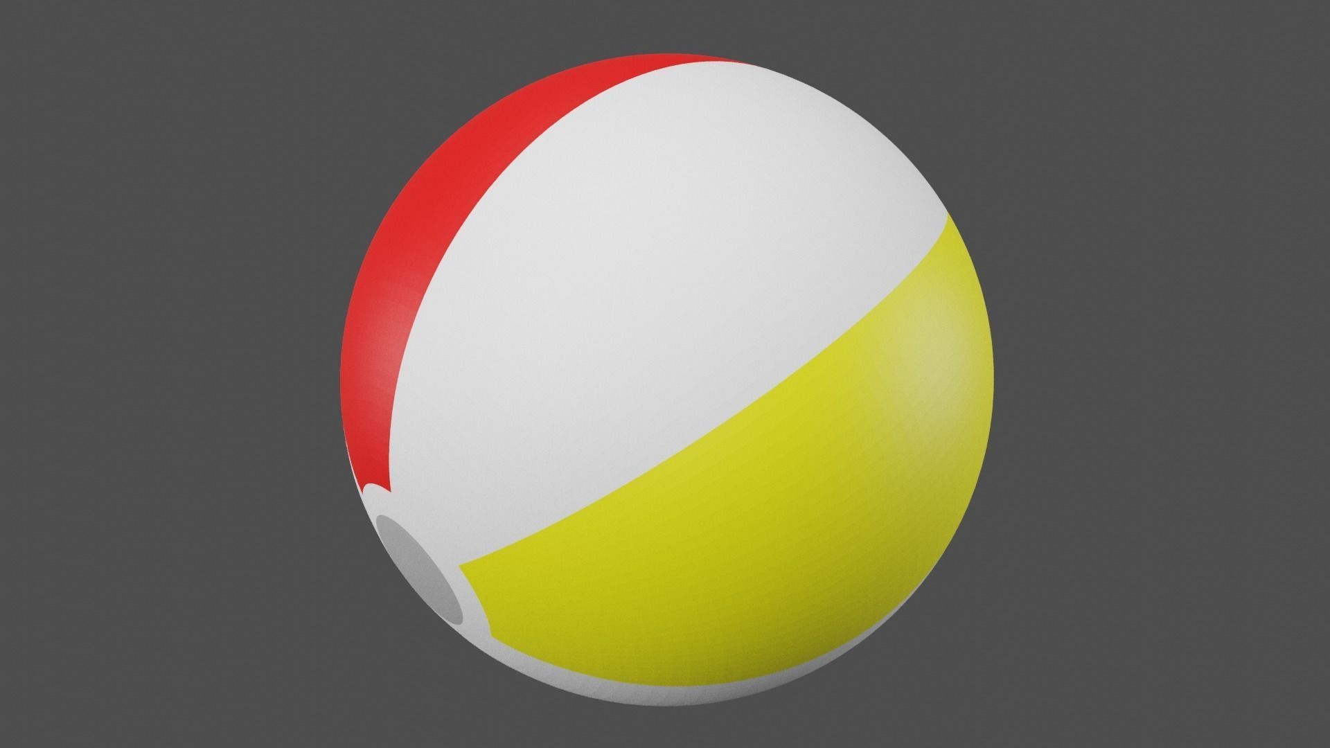 Beach Ball Low-poly 3D model_6