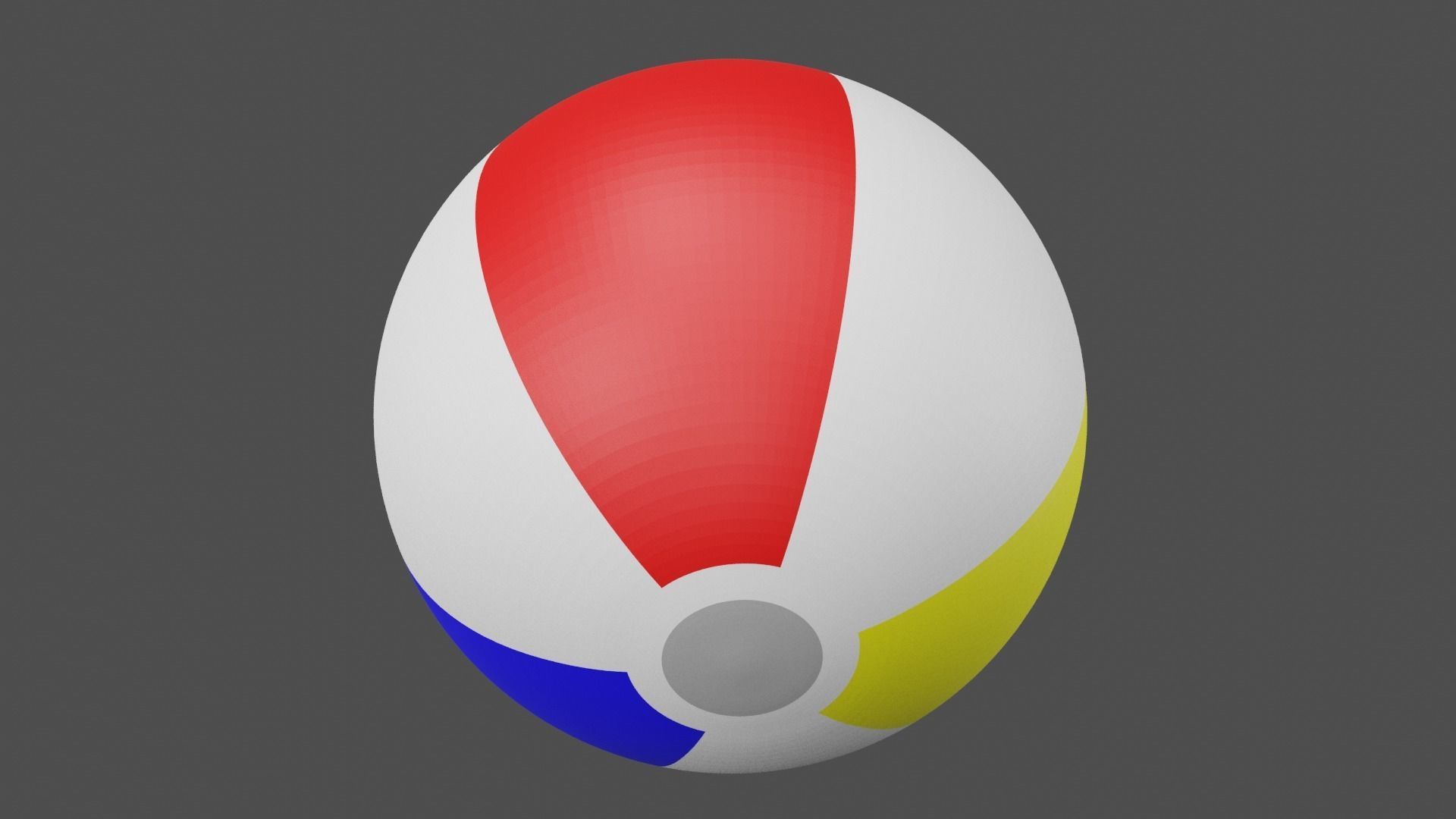 Beach Ball Low-poly 3D model_5