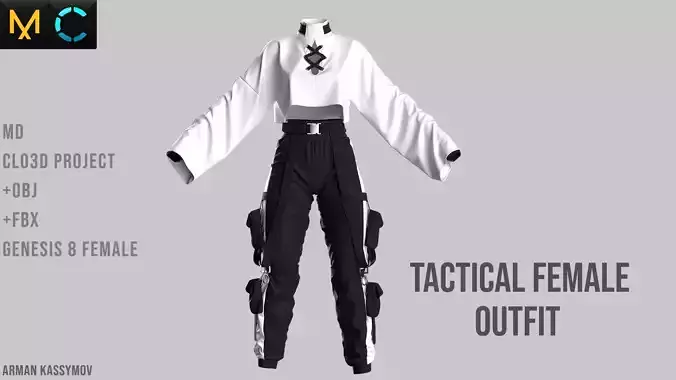 Female Tactical Outfit Marvelous Designer Project