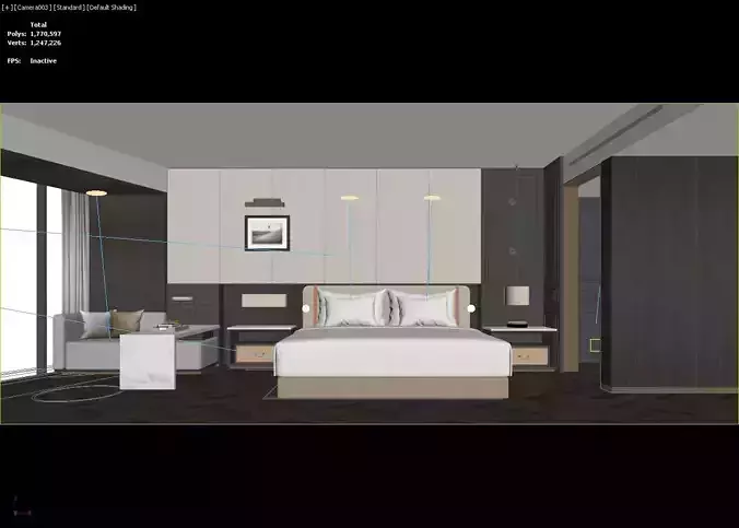 Modern hotel guest rooms