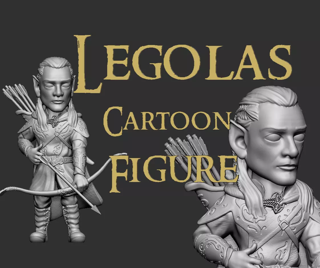 Legolas from Lord of the Rings - Cartoon Figure 3D print model