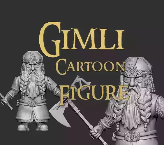 Gimli from Lord of the Rings - Cartoon Figure