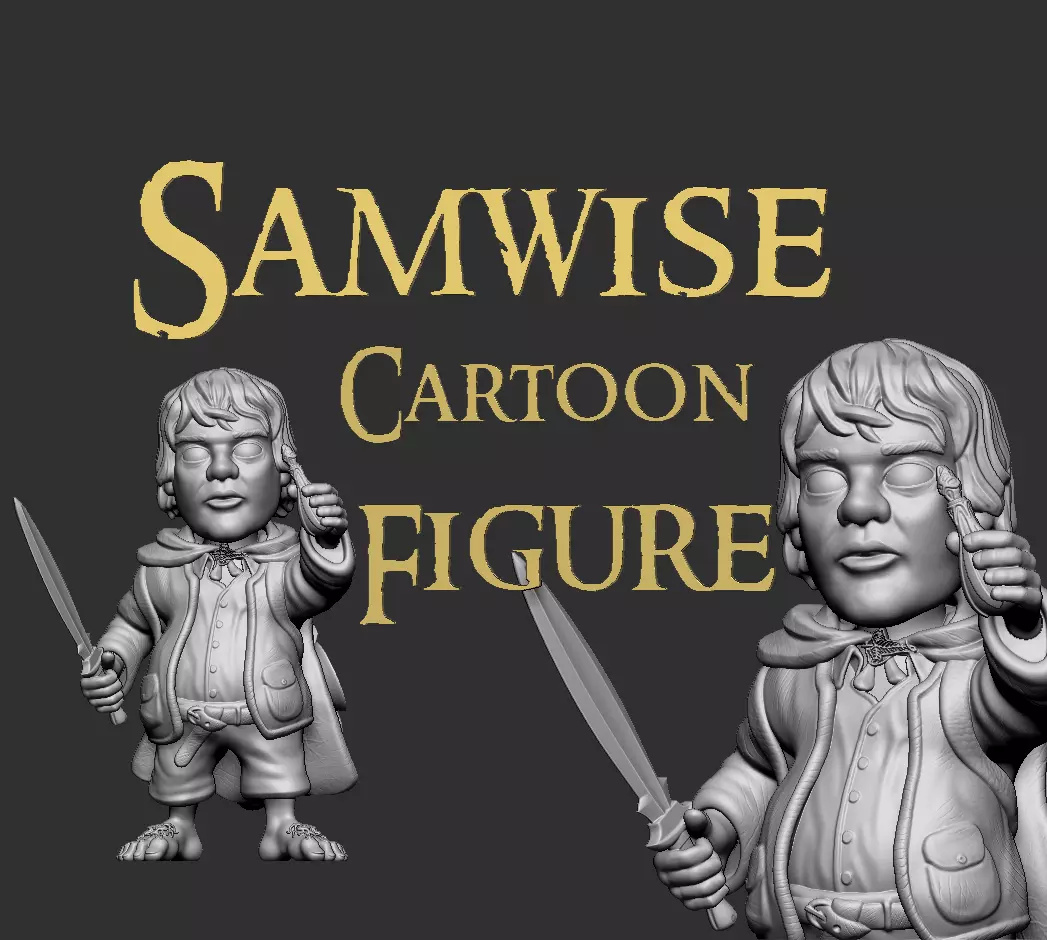 Samwise from Lord of the Rings - Cartoon Figure Free 3D print model