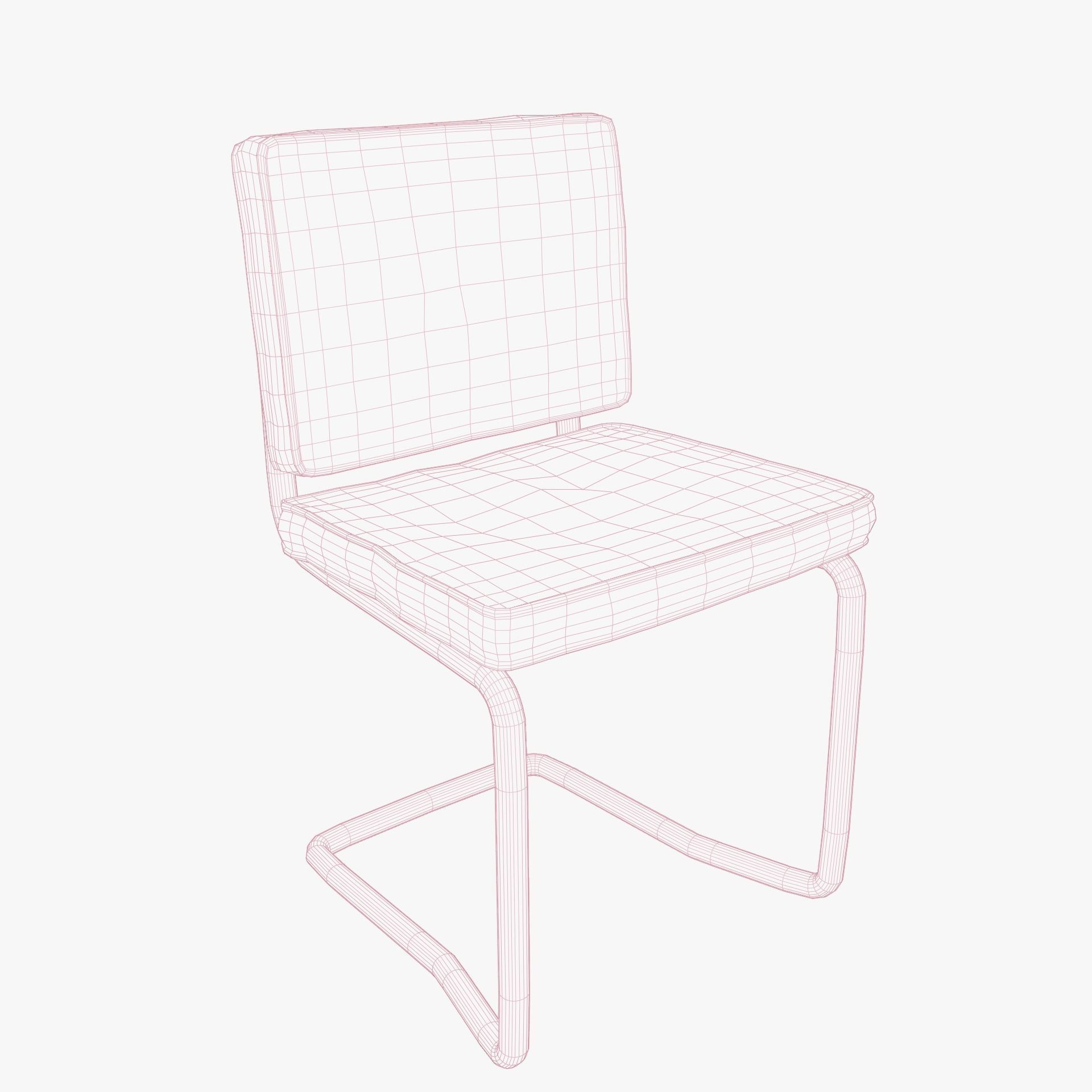 Aesthetic Green Velvet Interior Chair with Metal Frame 3D model_6