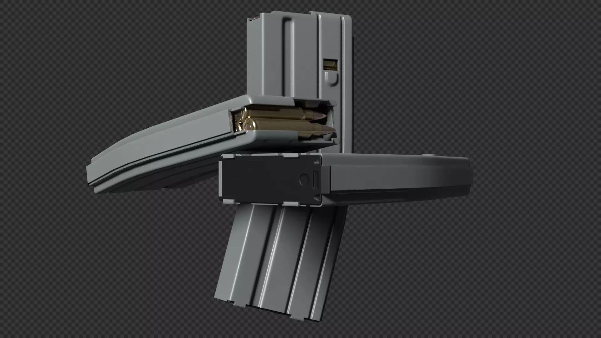 AR-15 Stanag Magazine 30rnd Low-poly 3D model_0
