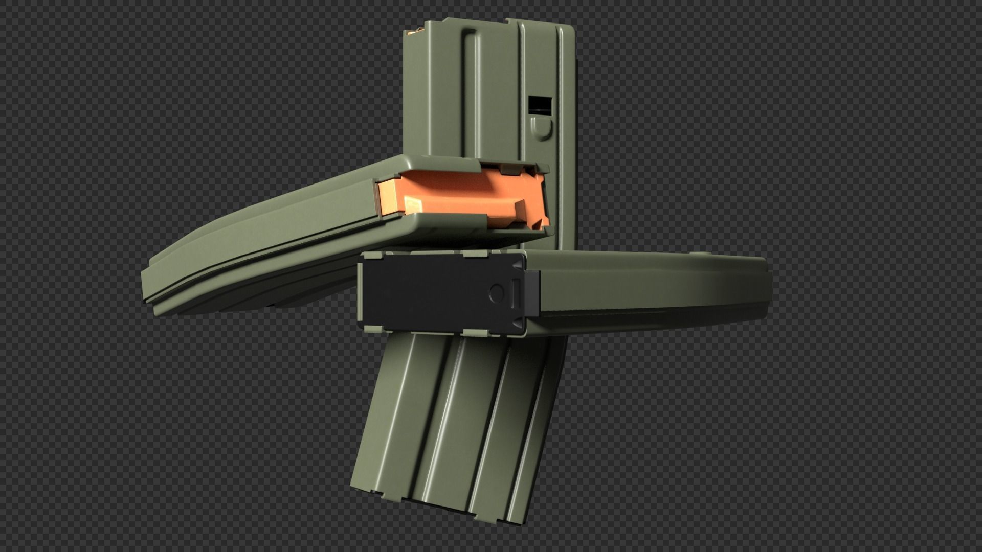 AR-15 Stanag Magazine 30rnd Low-poly 3D model_6