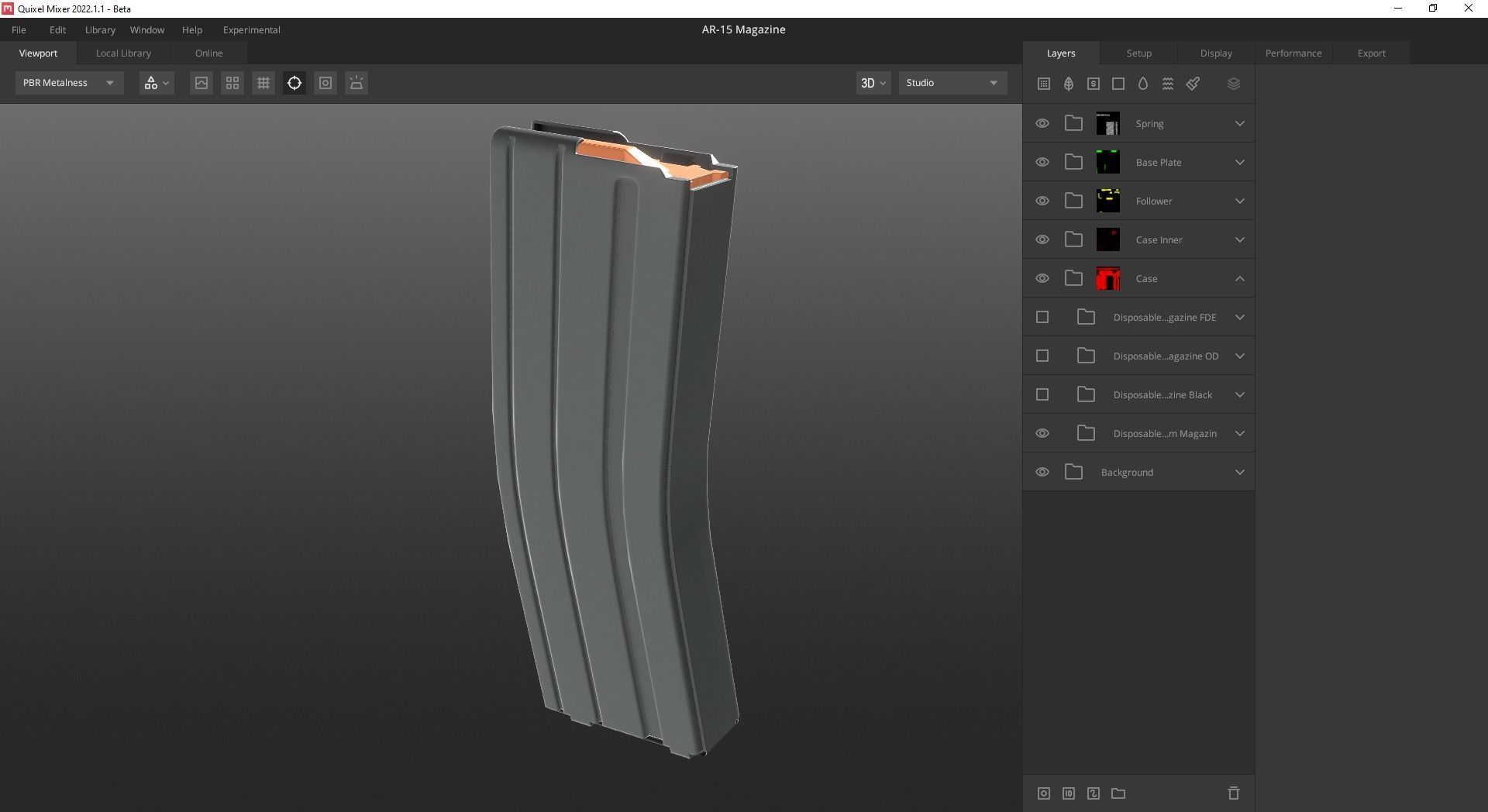AR-15 Stanag Magazine 30rnd Low-poly 3D model_9