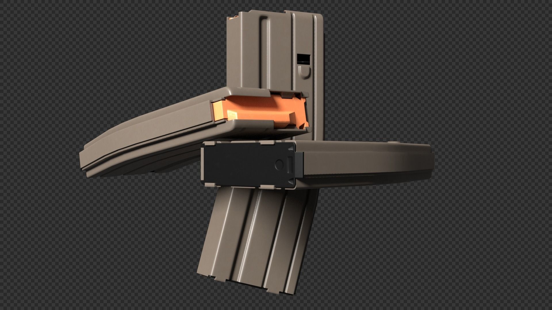 AR-15 Stanag Magazine 30rnd Low-poly 3D model_4