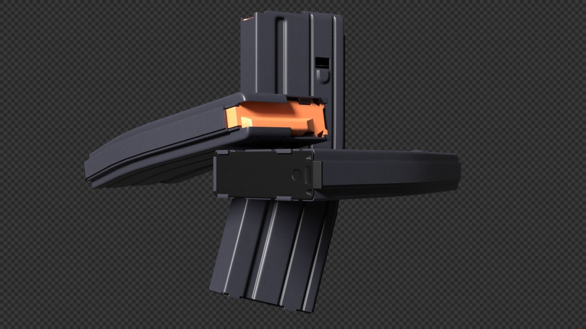 AR-15 Stanag Magazine 30rnd Low-poly 3D model_8