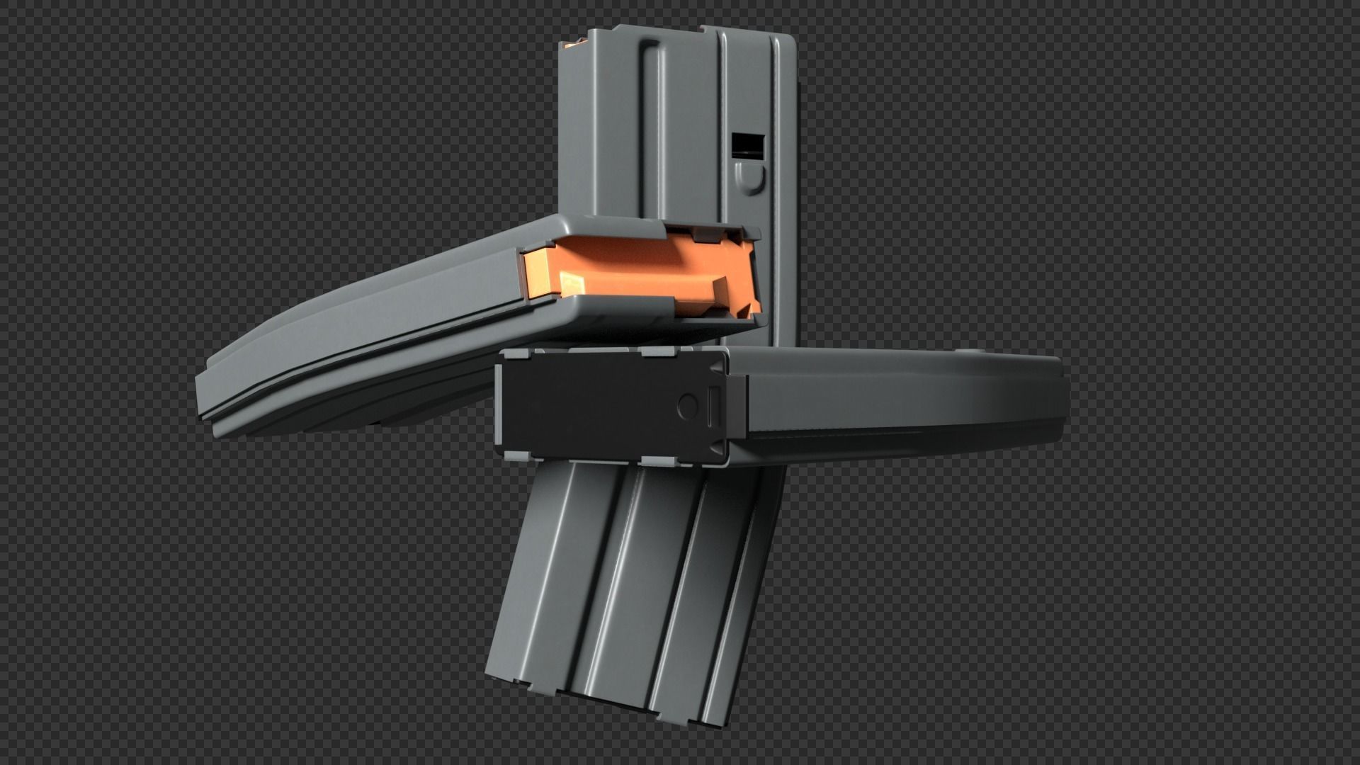 AR-15 Stanag Magazine 30rnd Low-poly 3D model_1