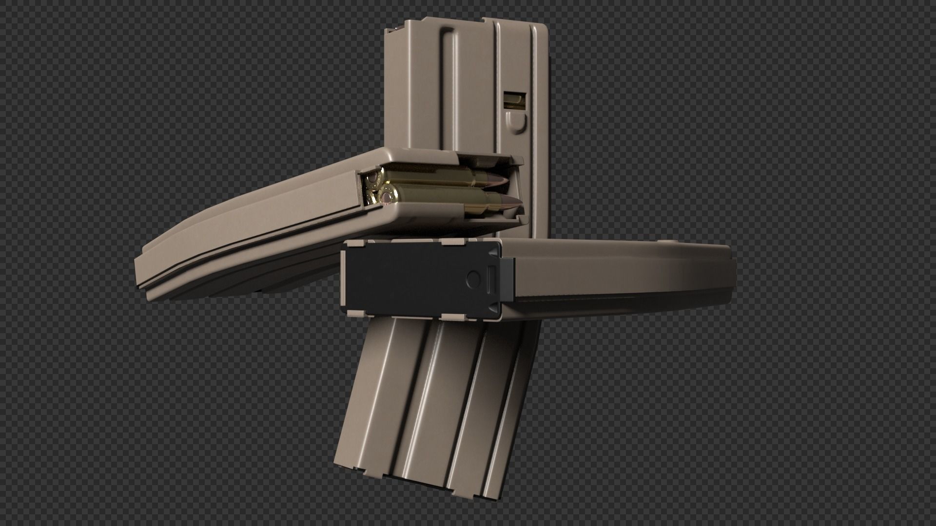 AR-15 Stanag Magazine 30rnd Low-poly 3D model_3