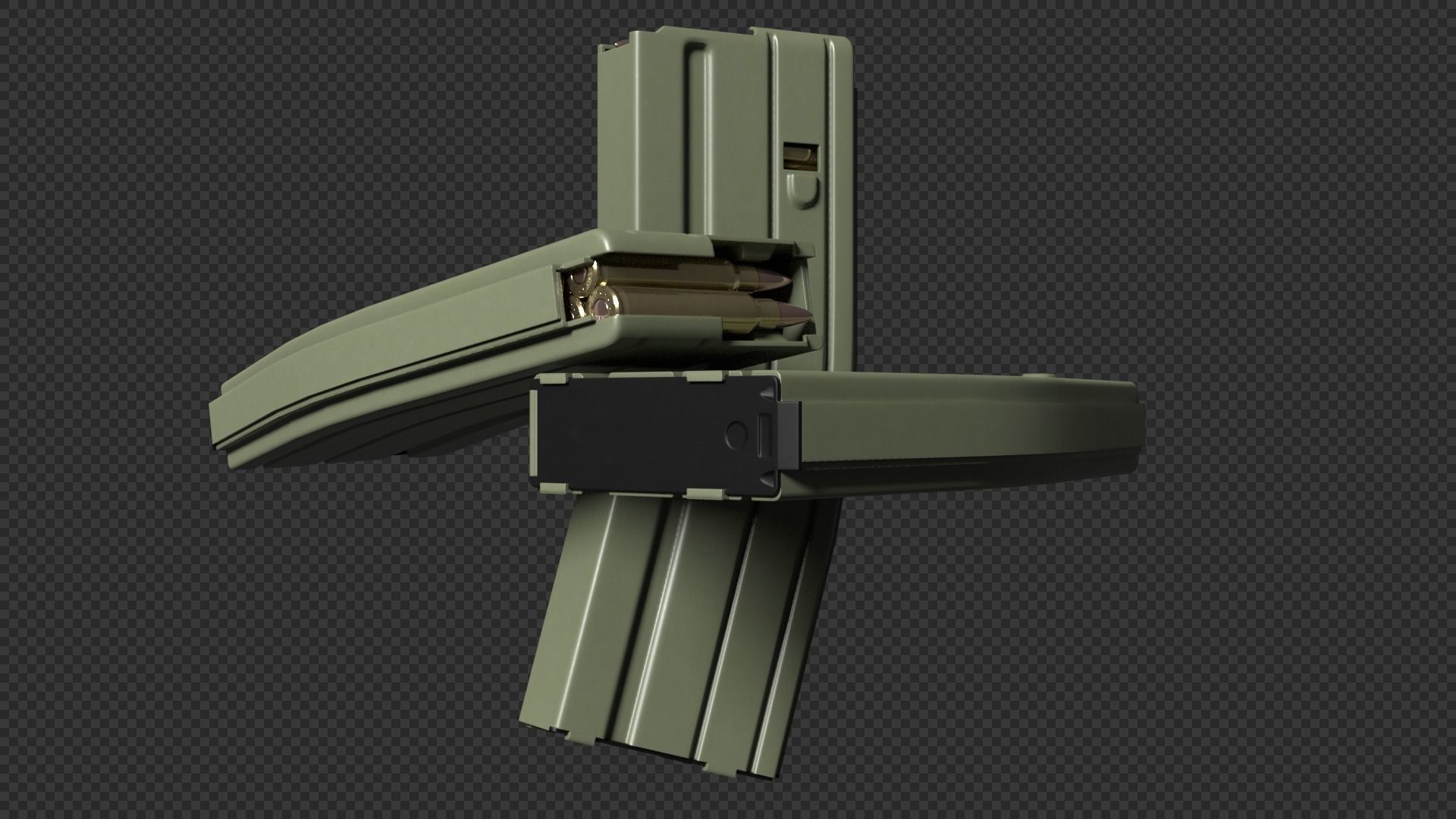 AR-15 Stanag Magazine 30rnd Low-poly 3D model_5