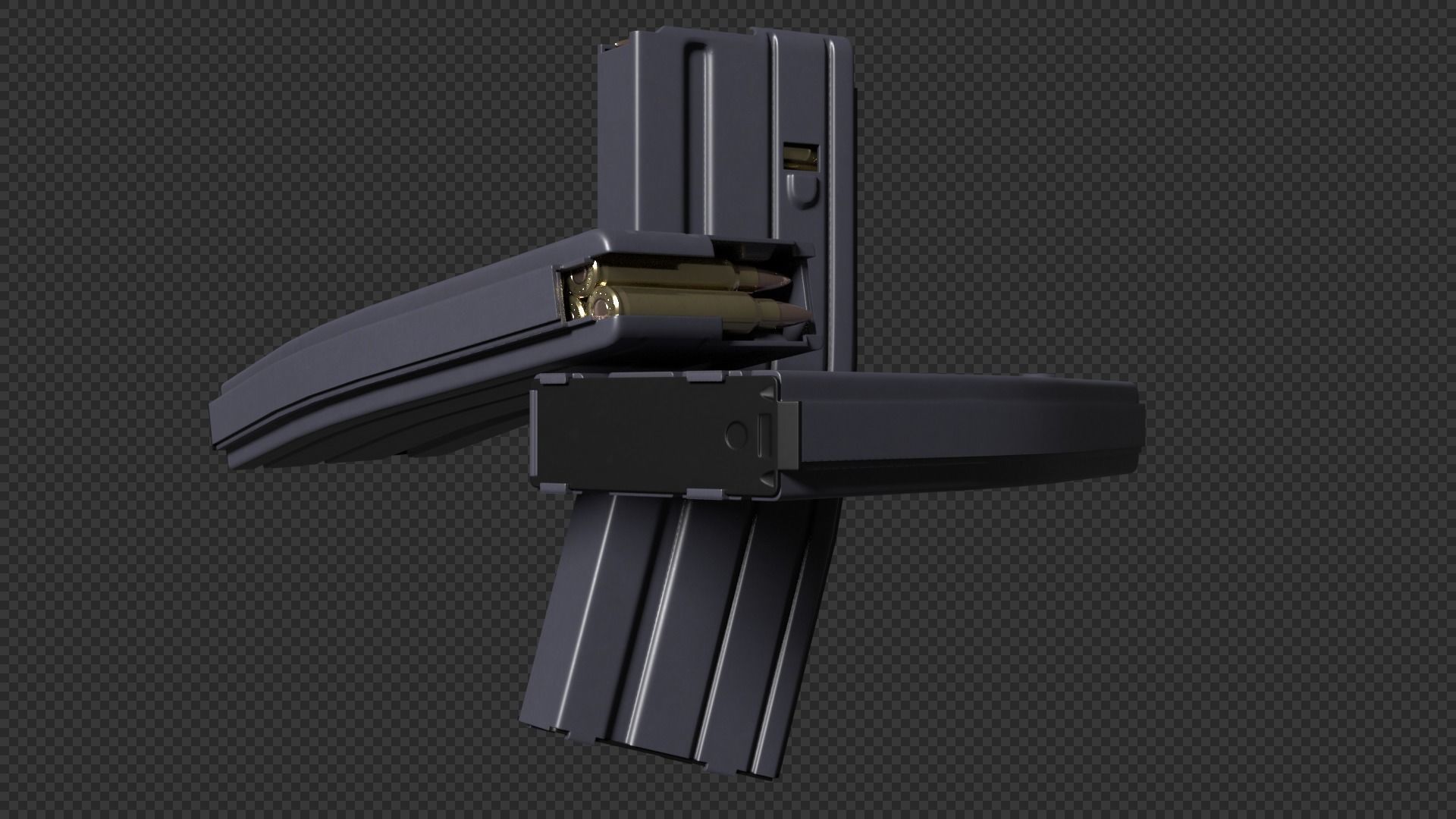 AR-15 Stanag Magazine 30rnd Low-poly 3D model_7