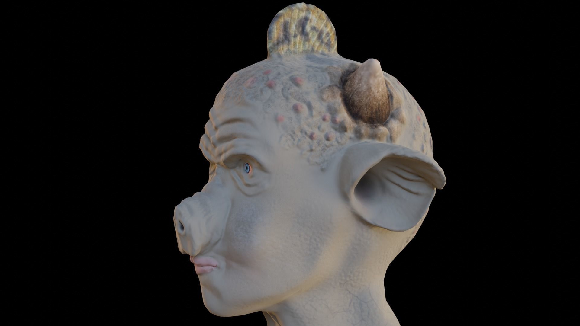 Pigman avatar character Low-poly 3D model_2