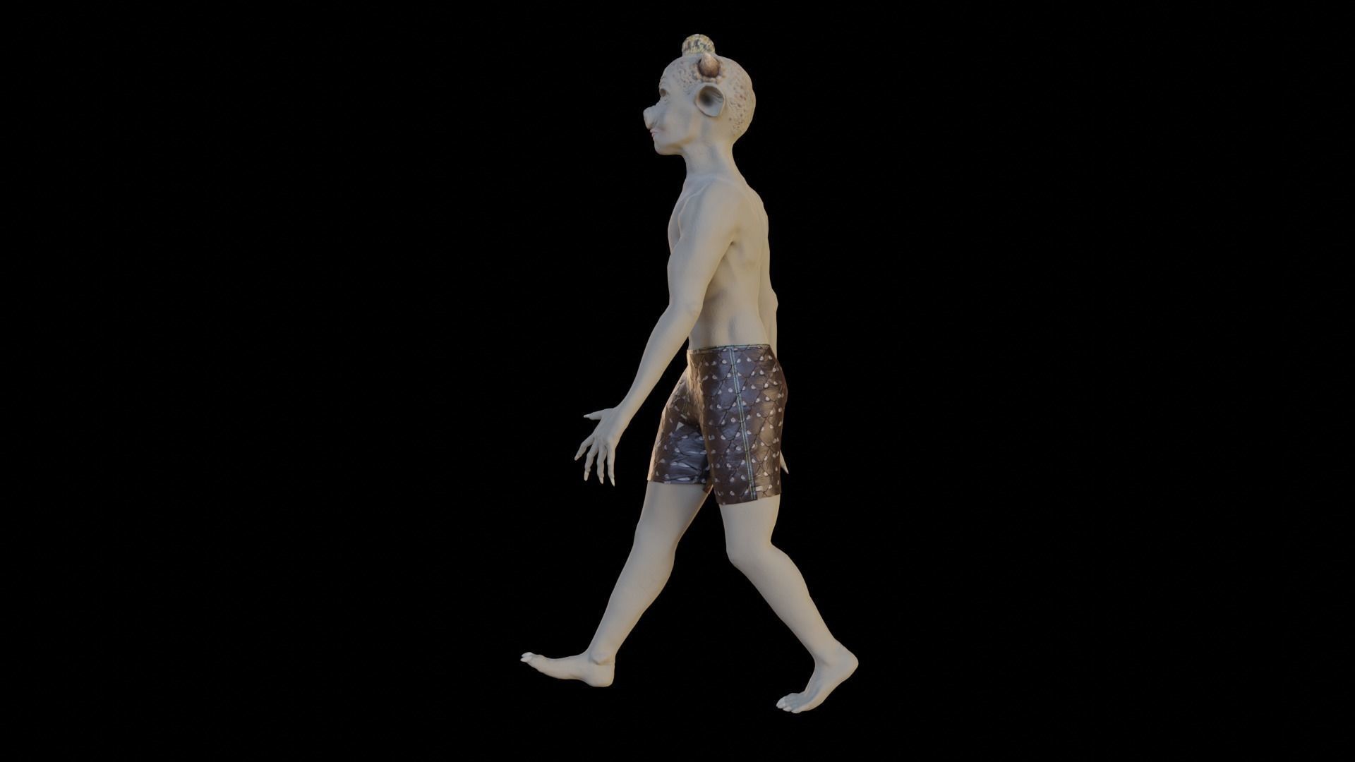Pigman avatar character Low-poly 3D model_6