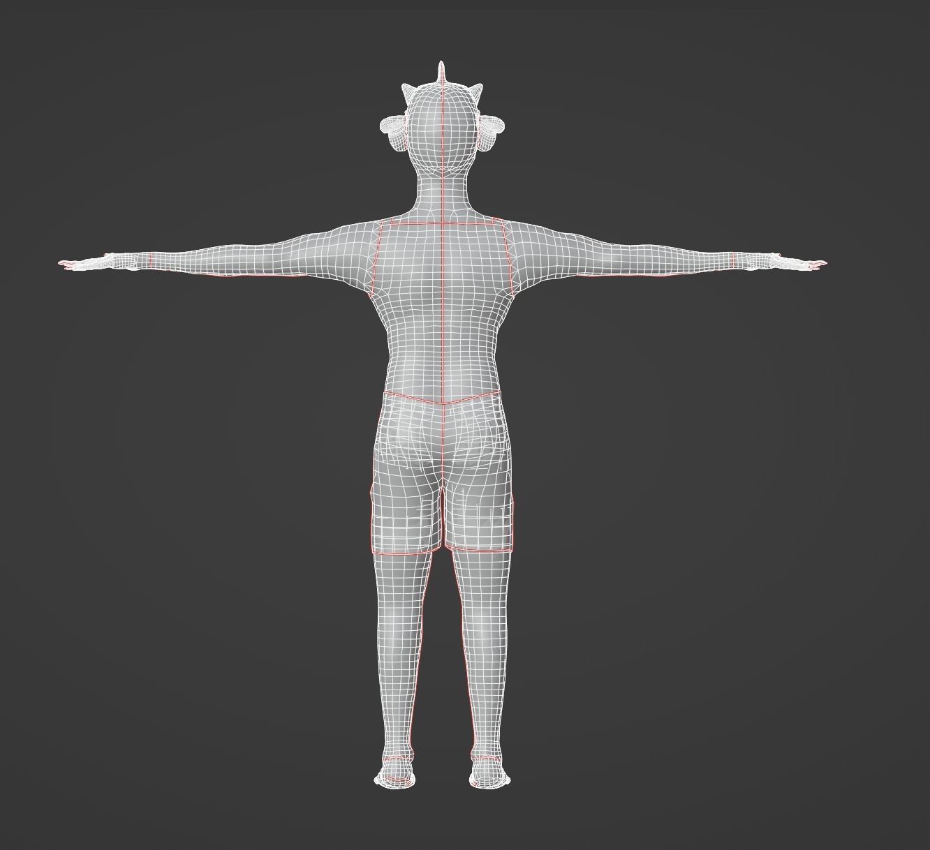 Pigman avatar character Low-poly 3D model_12