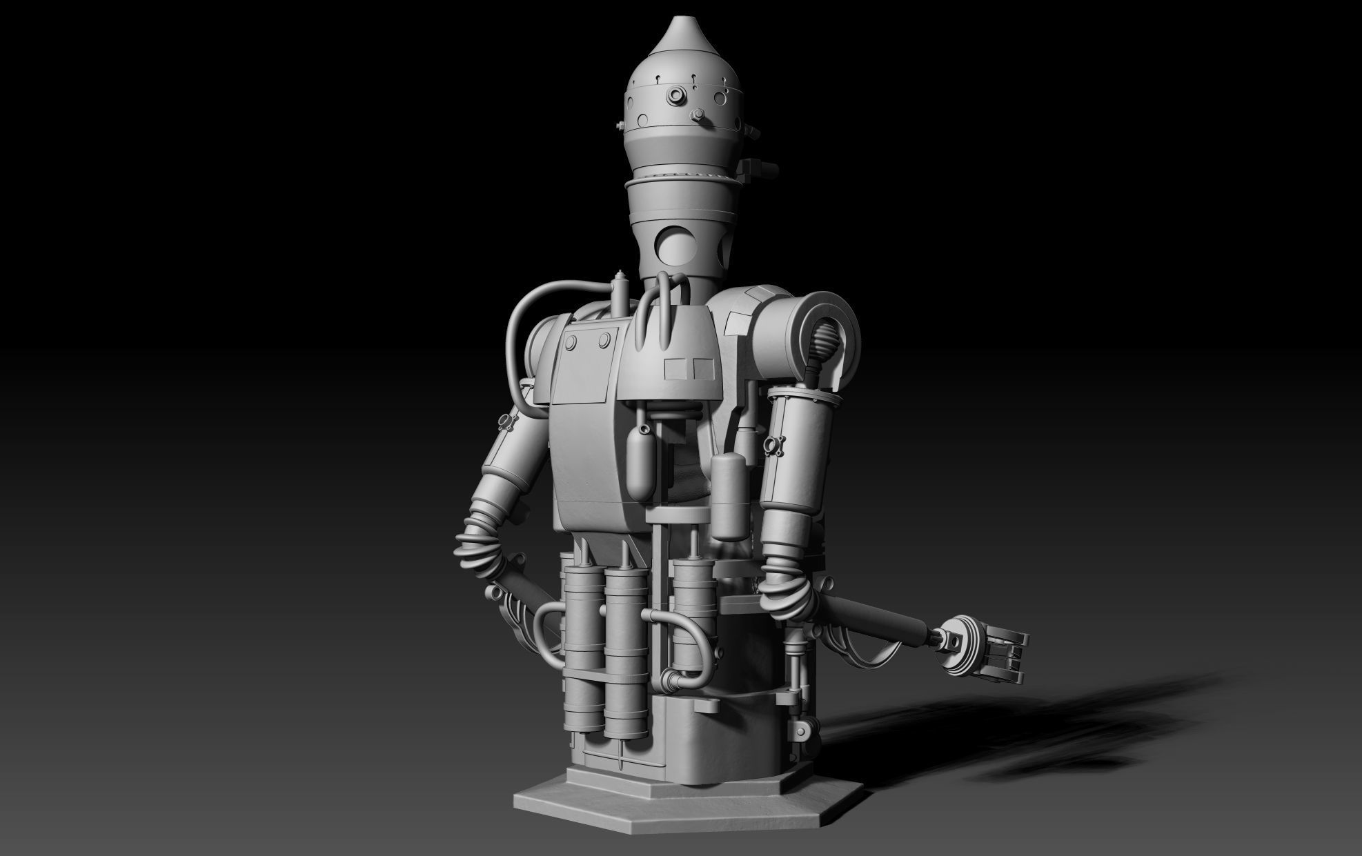 IG-12 Grogu Vehicle Bust Baby Yoda Mandalorian 3D print model_7