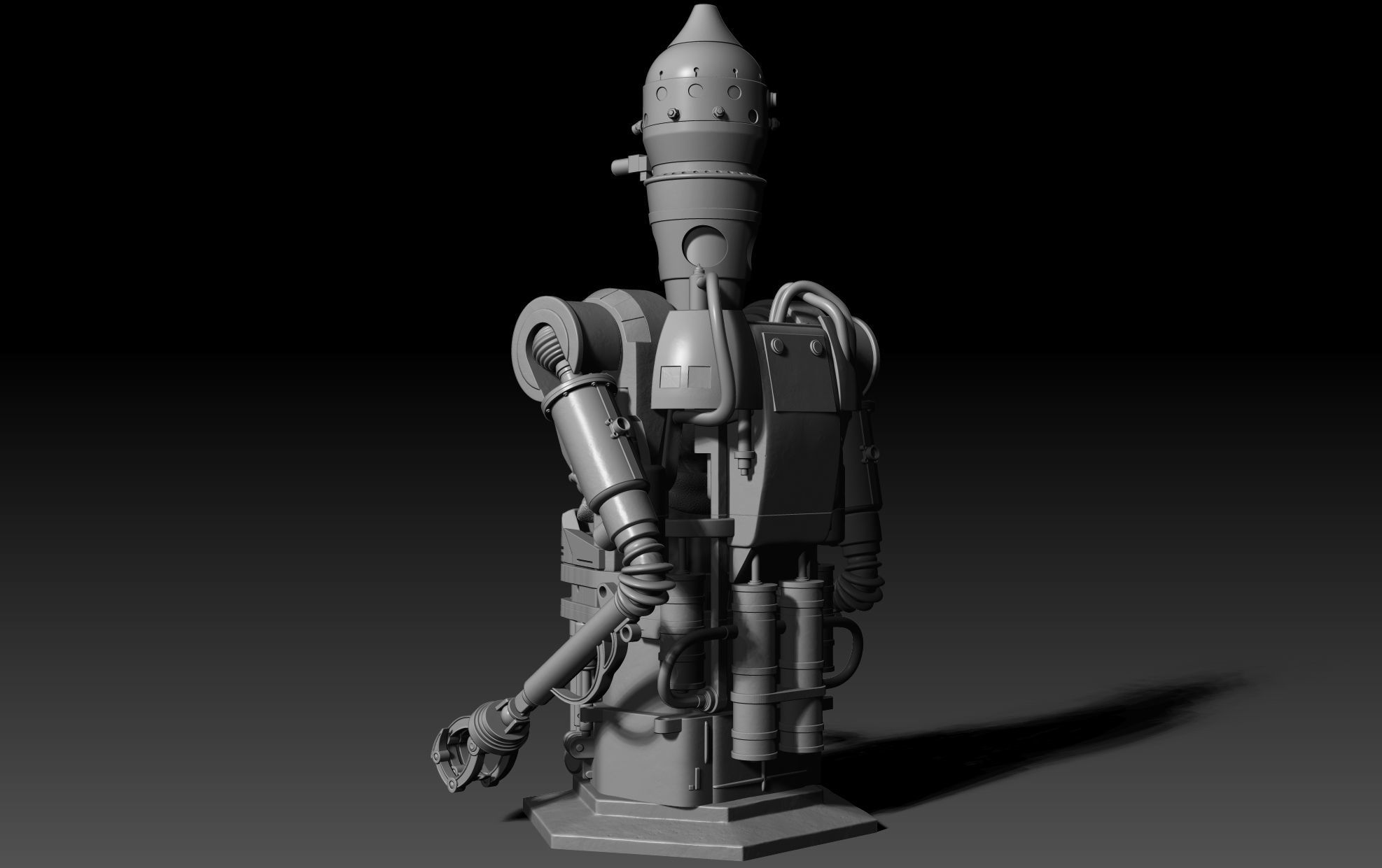 IG-12 Grogu Vehicle Bust Baby Yoda Mandalorian 3D print model_5