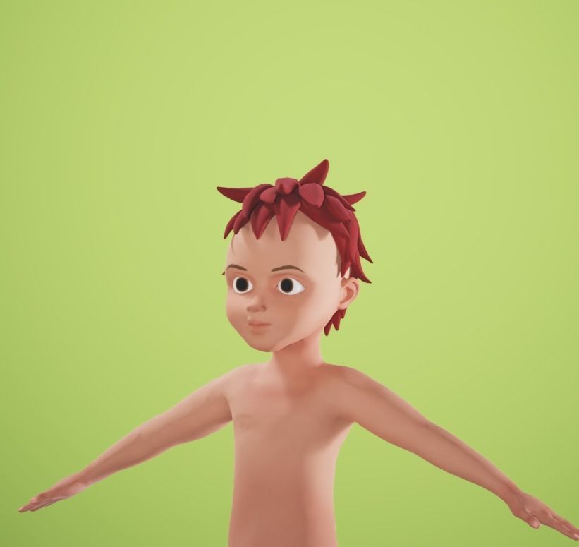 cartoon rigged  pack Low-poly 3D model_4