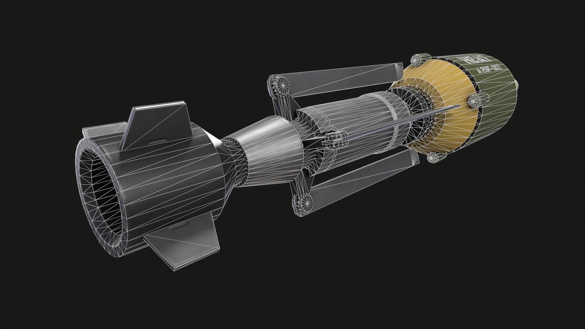 Missile Low-poly 3D model_4