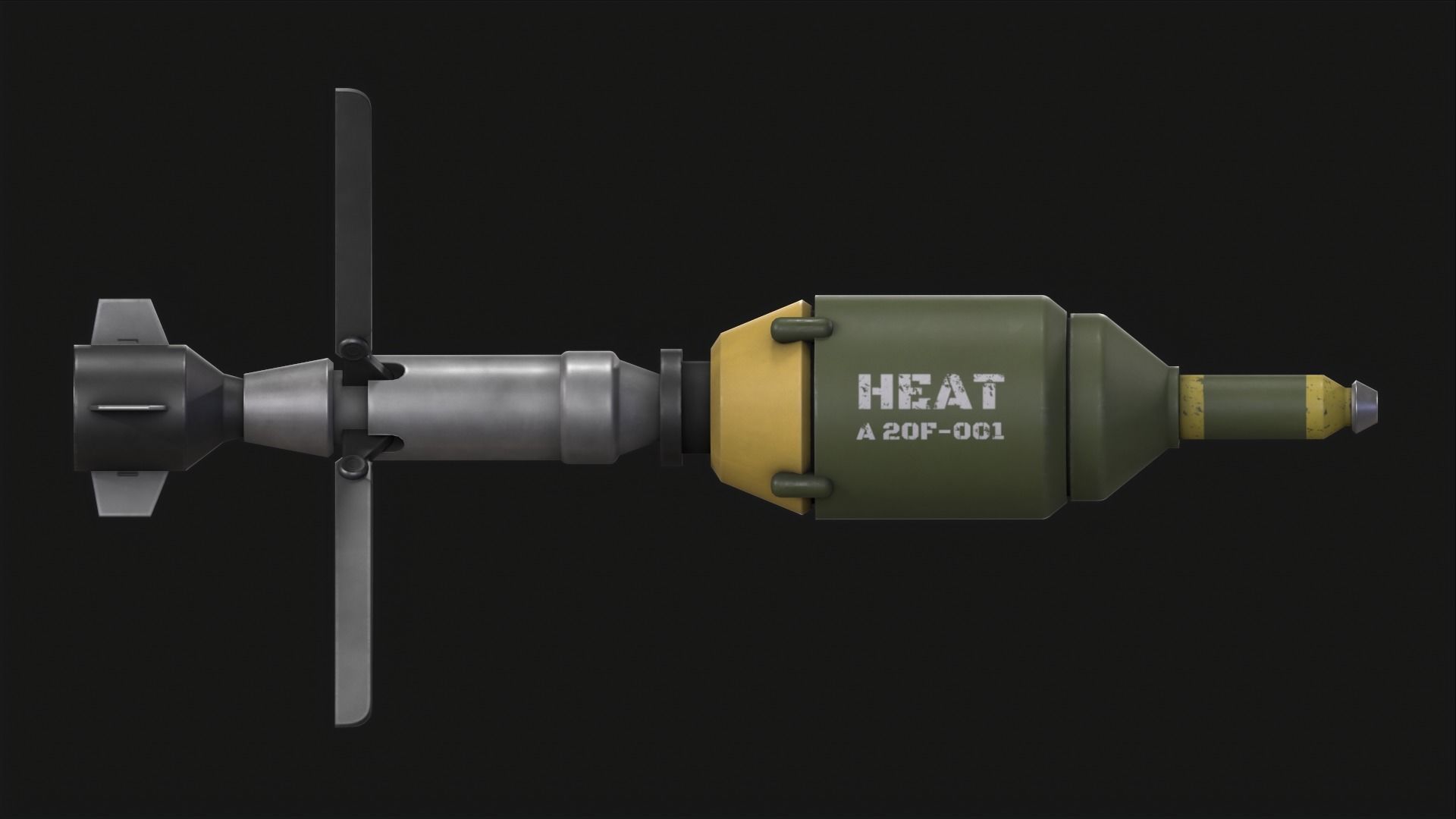 Missile Low-poly 3D model_1