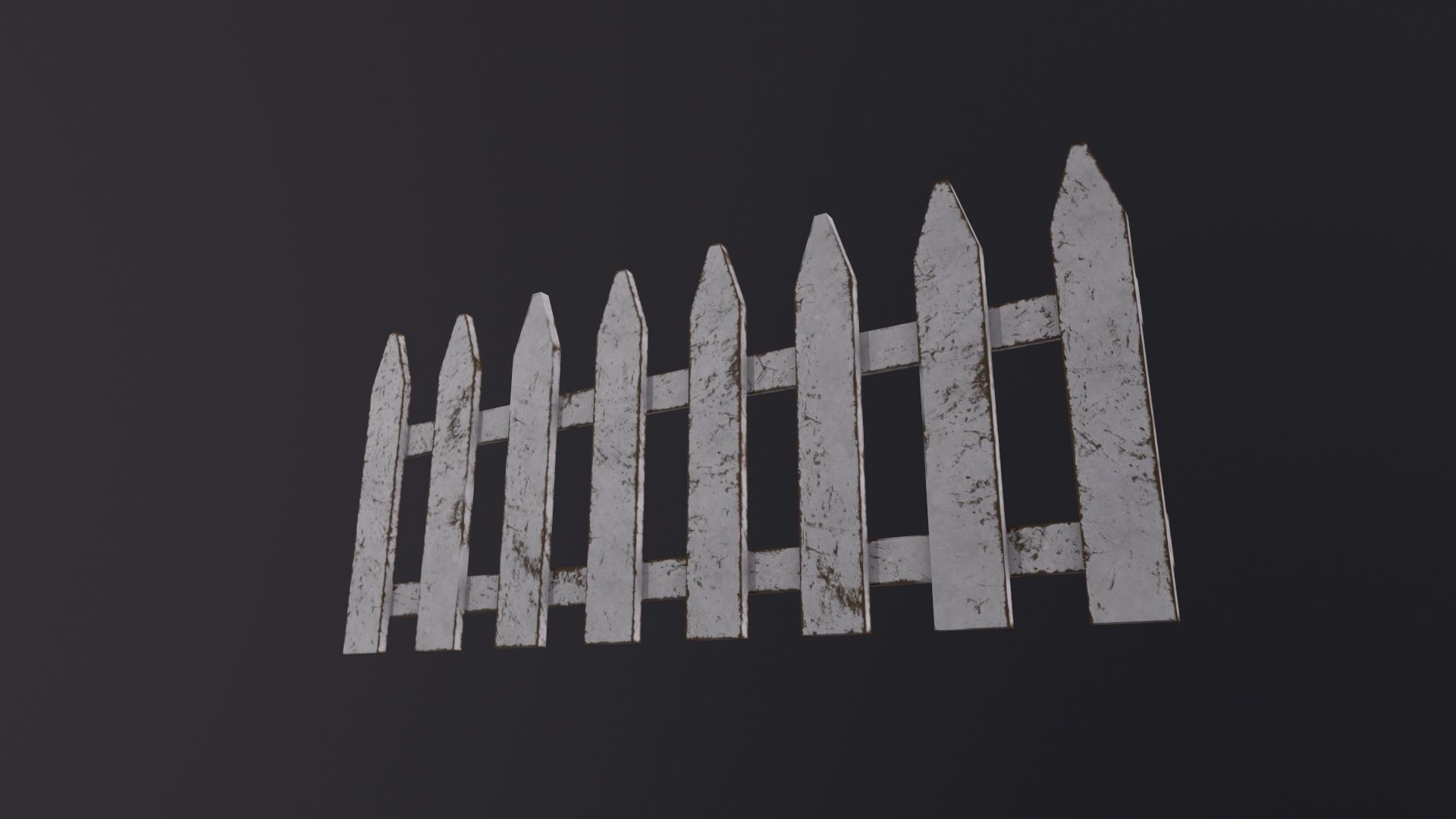Wooden Fence 3D Model Low-poly 3D model_3