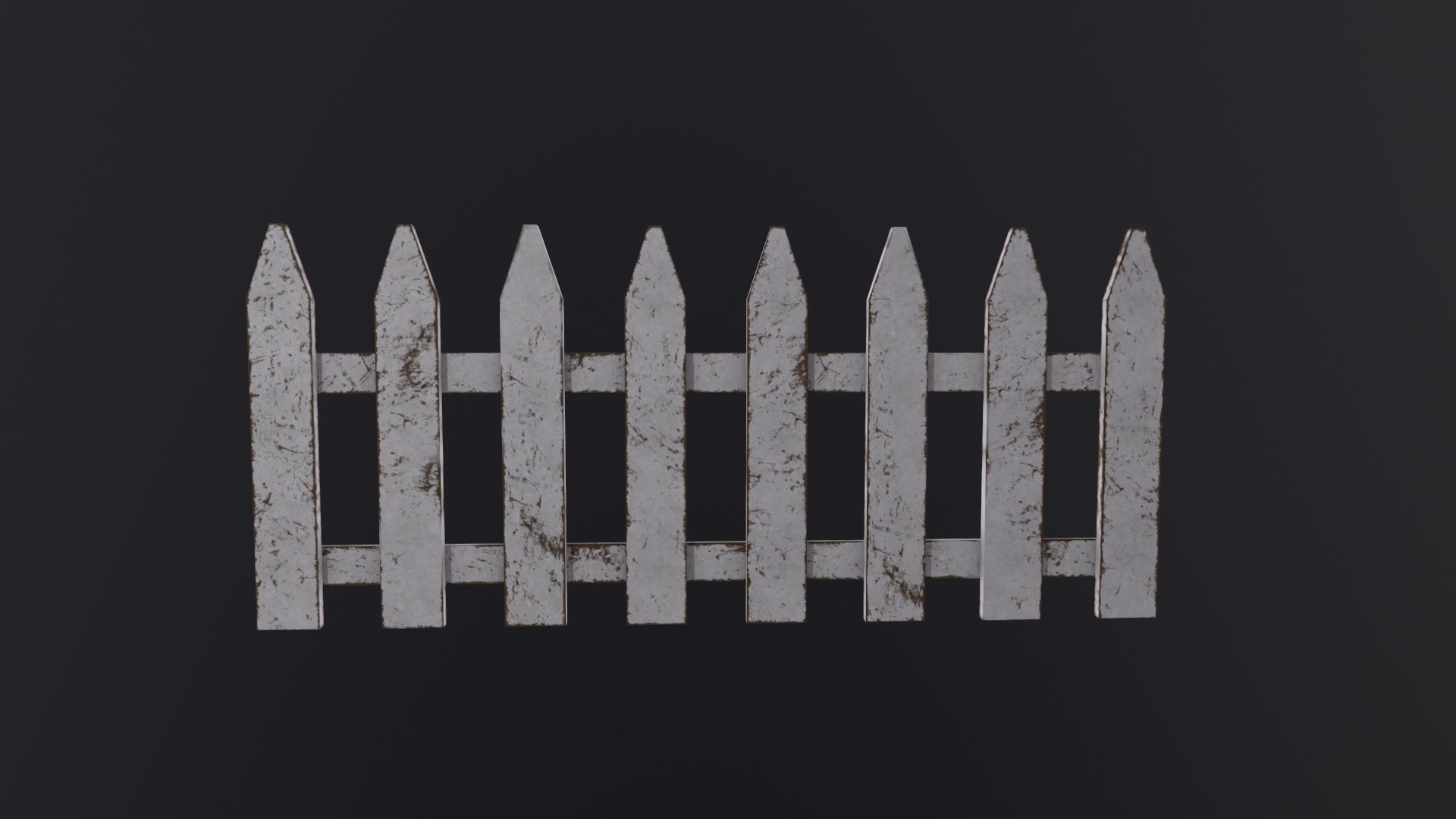 Wooden Fence 3D Model Low-poly 3D model_2
