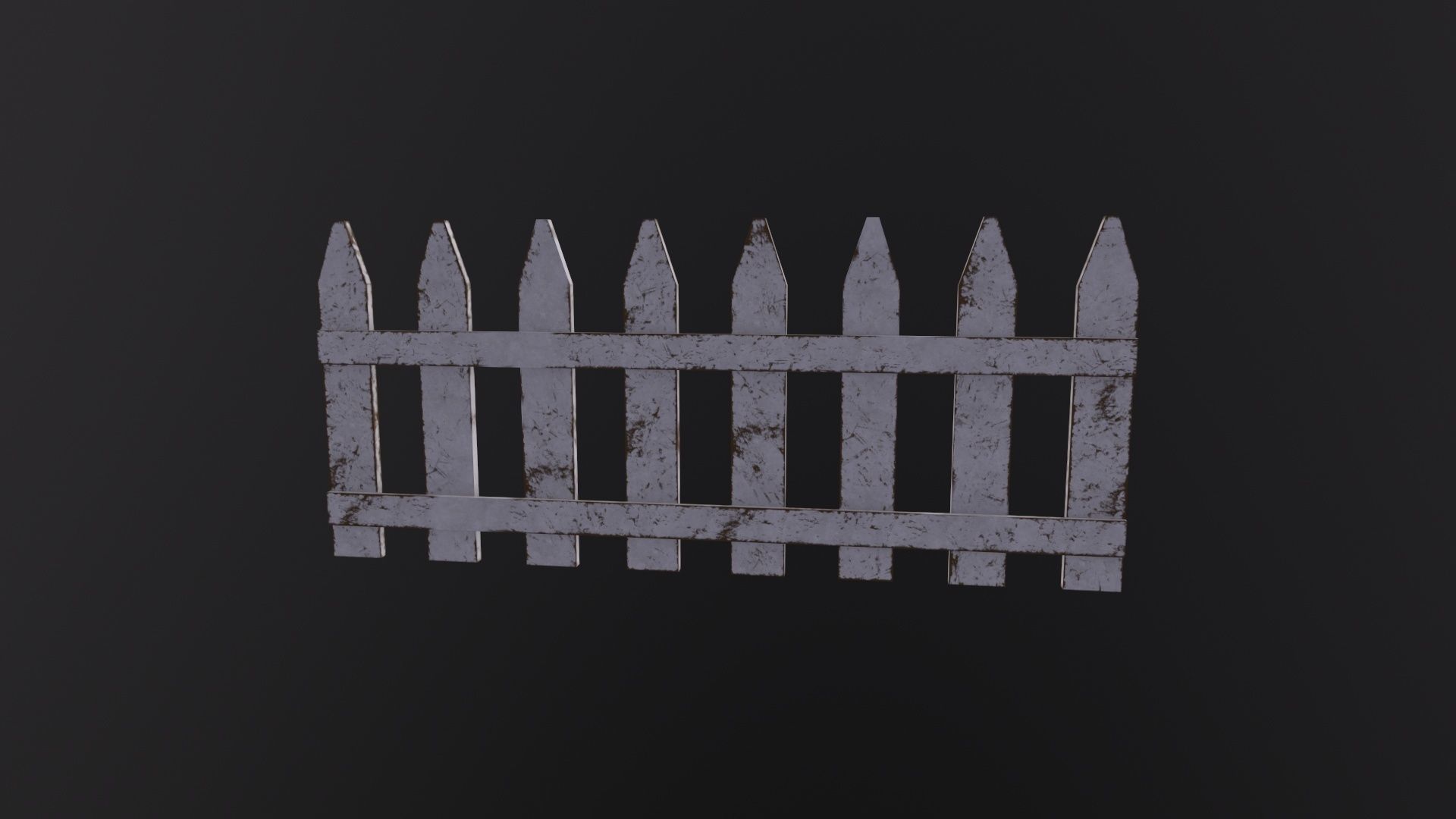 Wooden Fence 3D Model Low-poly 3D model_5