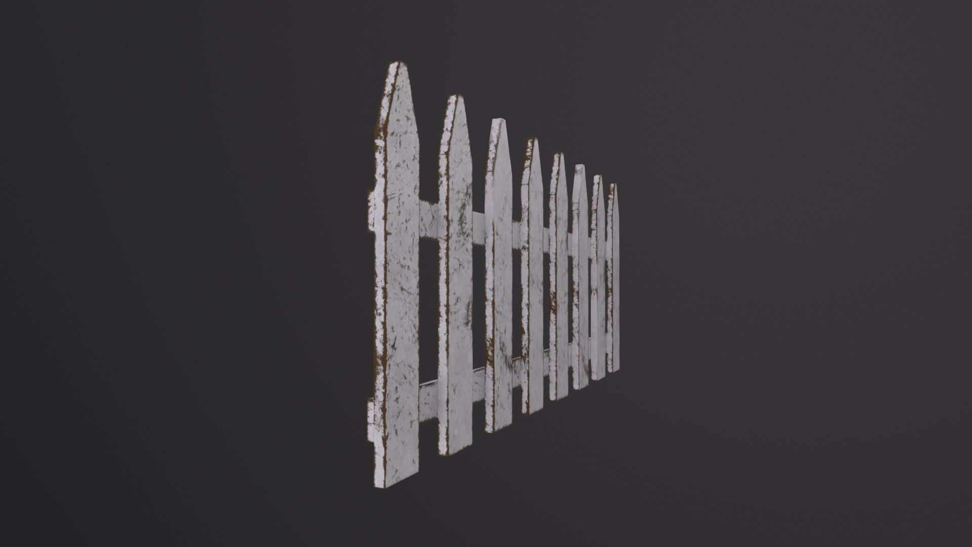 Wooden Fence 3D Model Low-poly 3D model_4