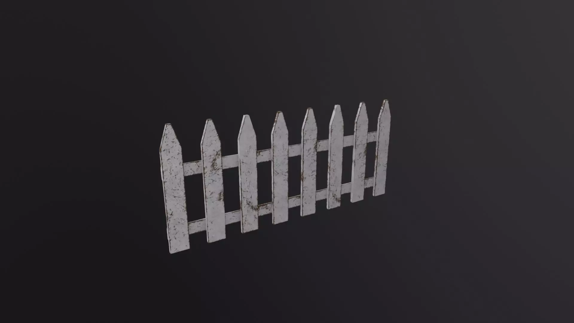 Wooden Fence 3D Model Low-poly 3D model_0