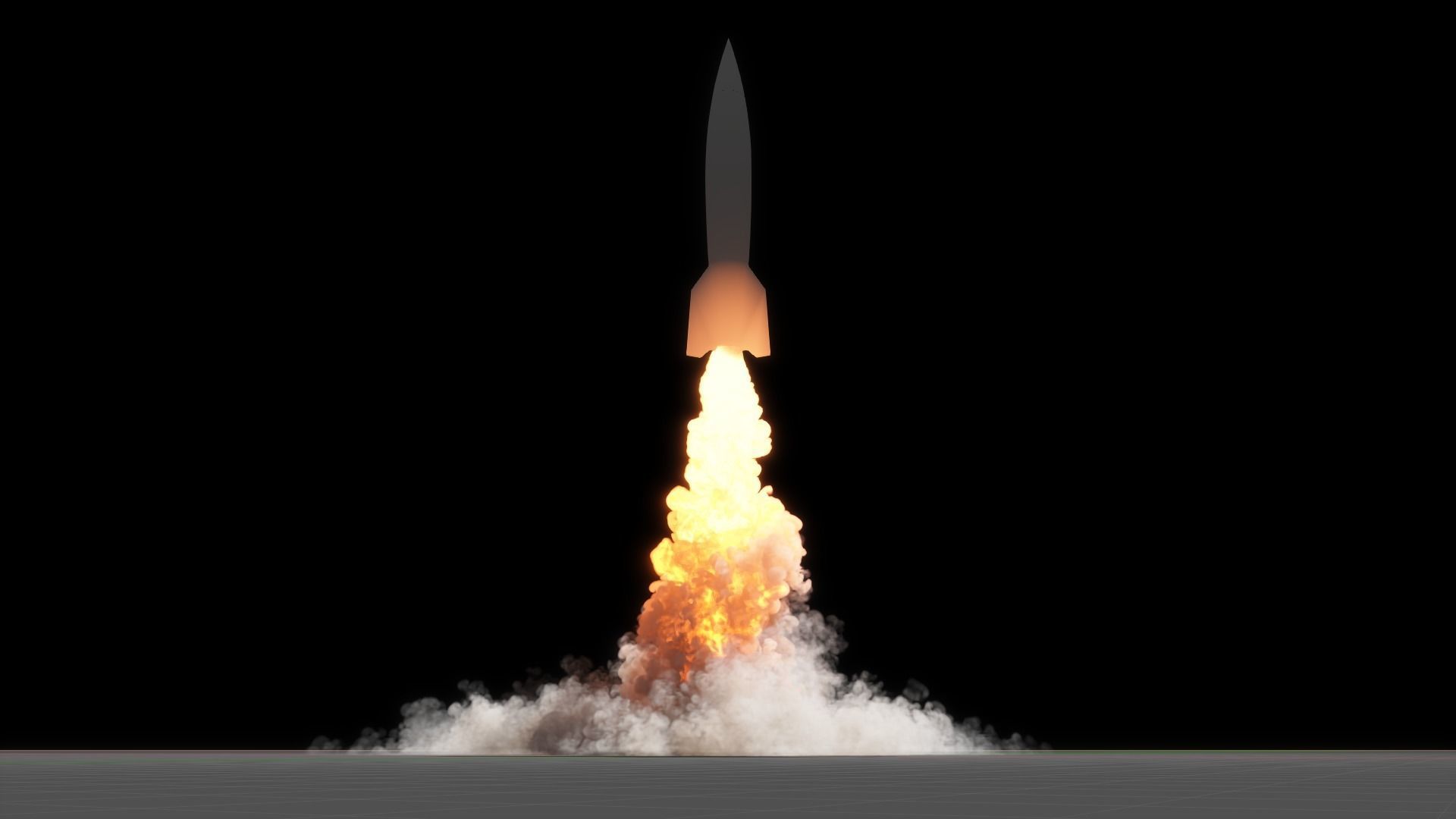 3D Rocket Start Animation 3D model_21