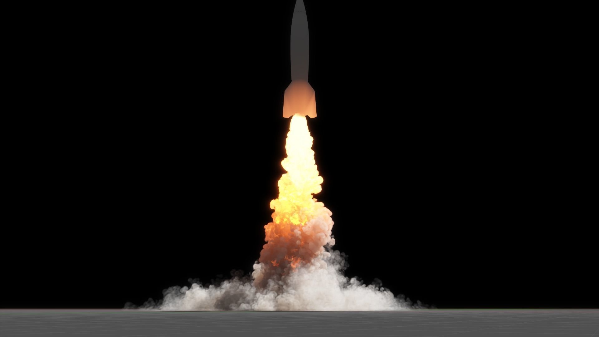 3D Rocket Start Animation 3D model_33