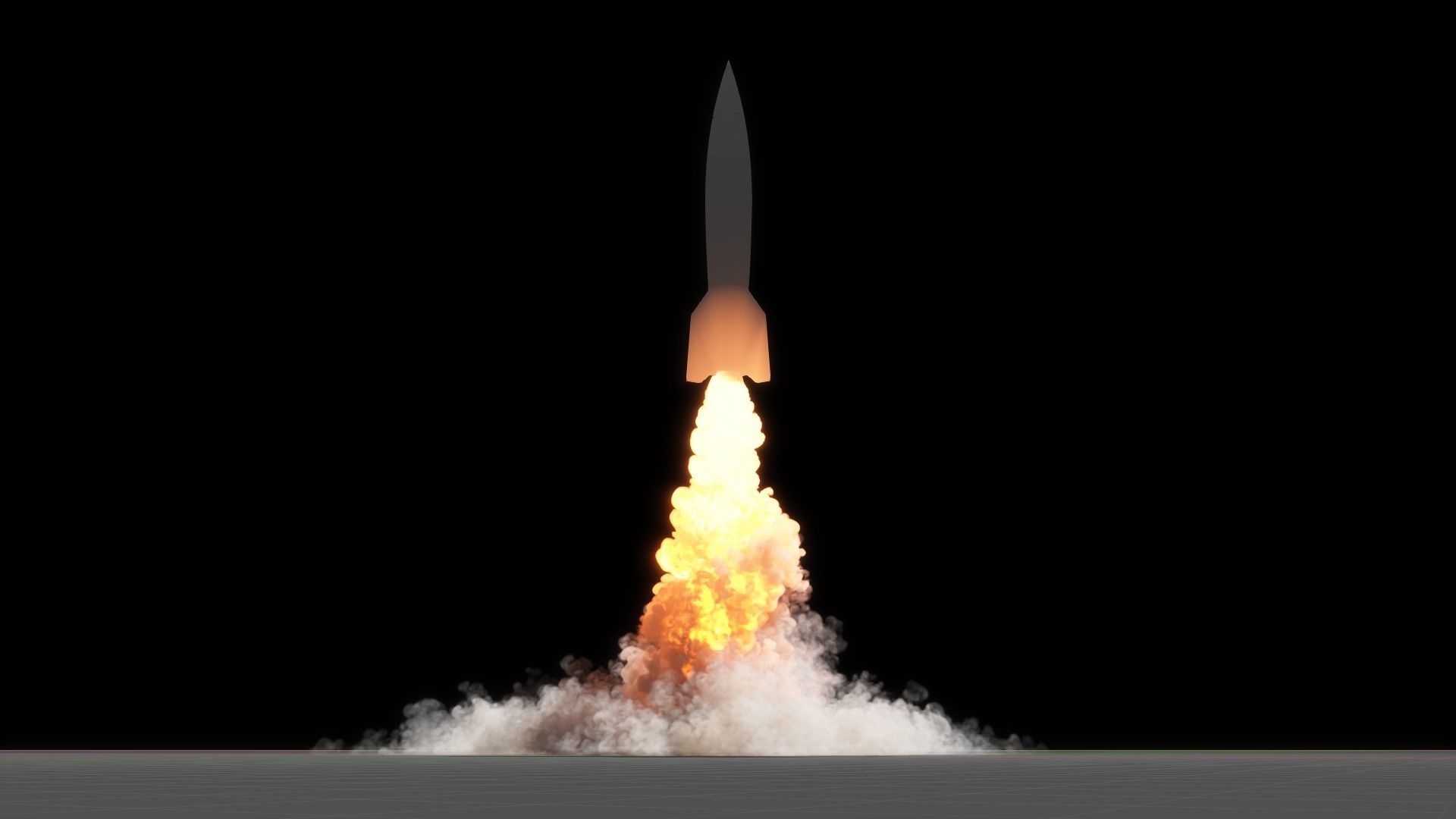3D Rocket Start Animation 3D model_36