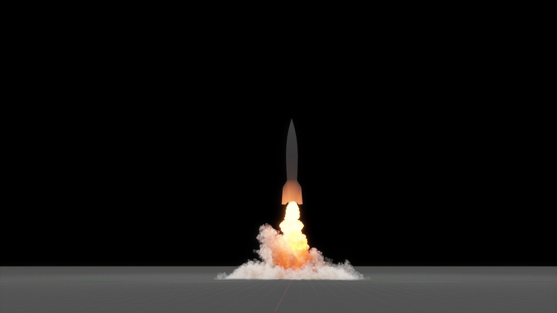 3D Rocket Start Animation 3D model_9