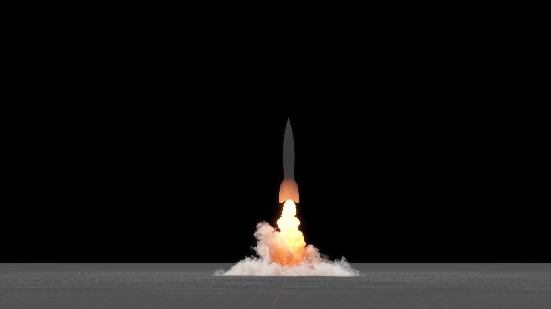 3D Rocket Start Animation 3D model_7