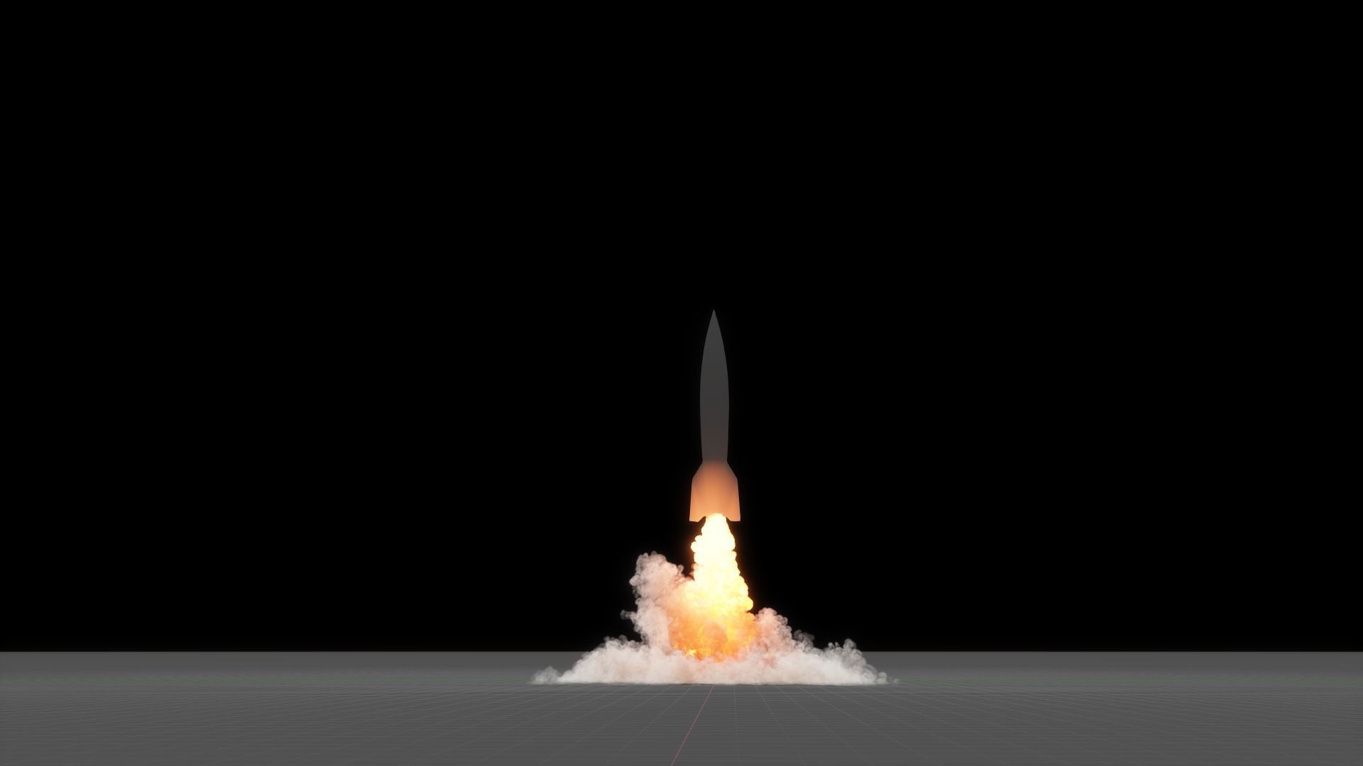 3D Rocket Start Animation 3D model_12