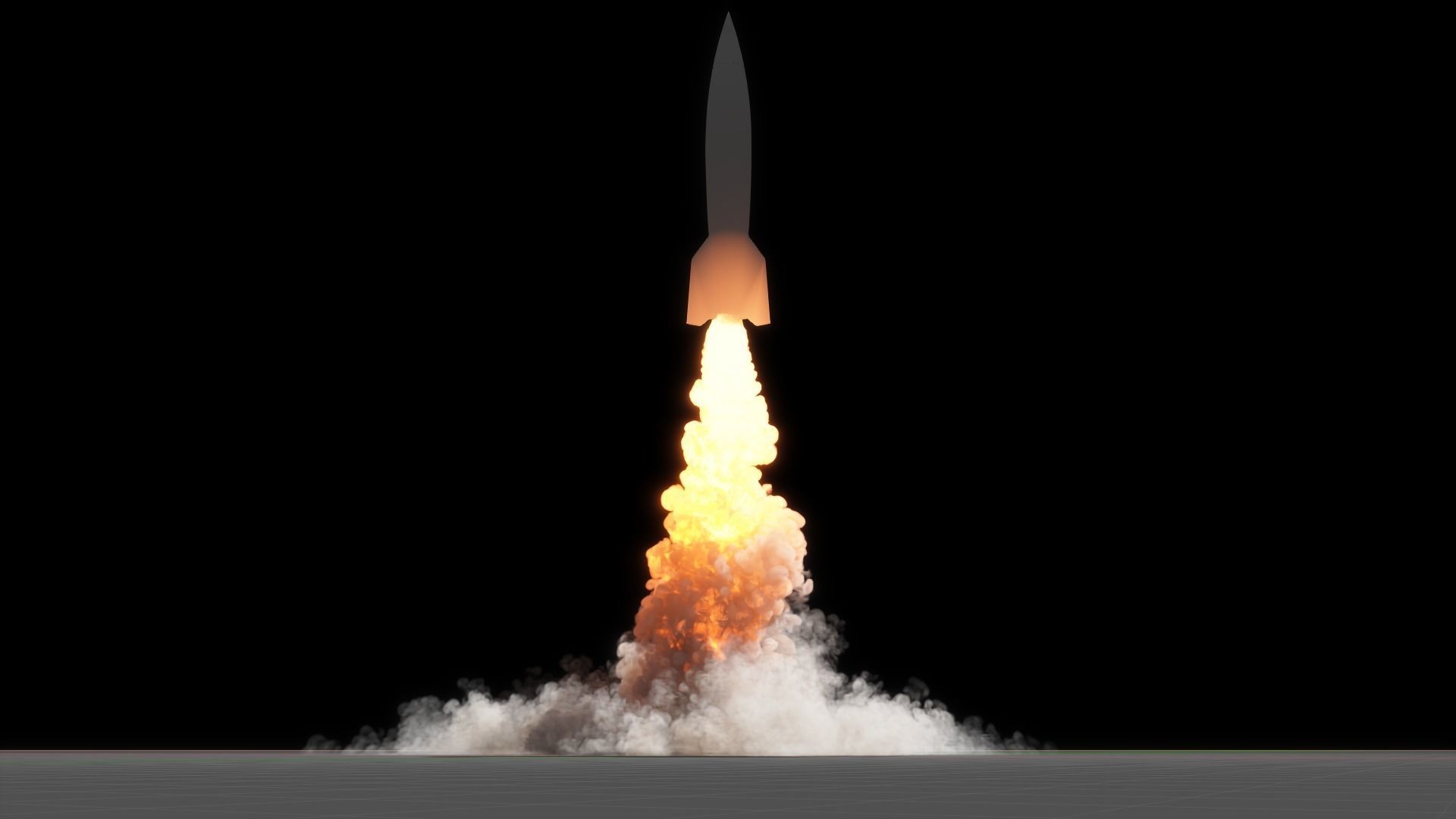 3D Rocket Start Animation 3D model_28