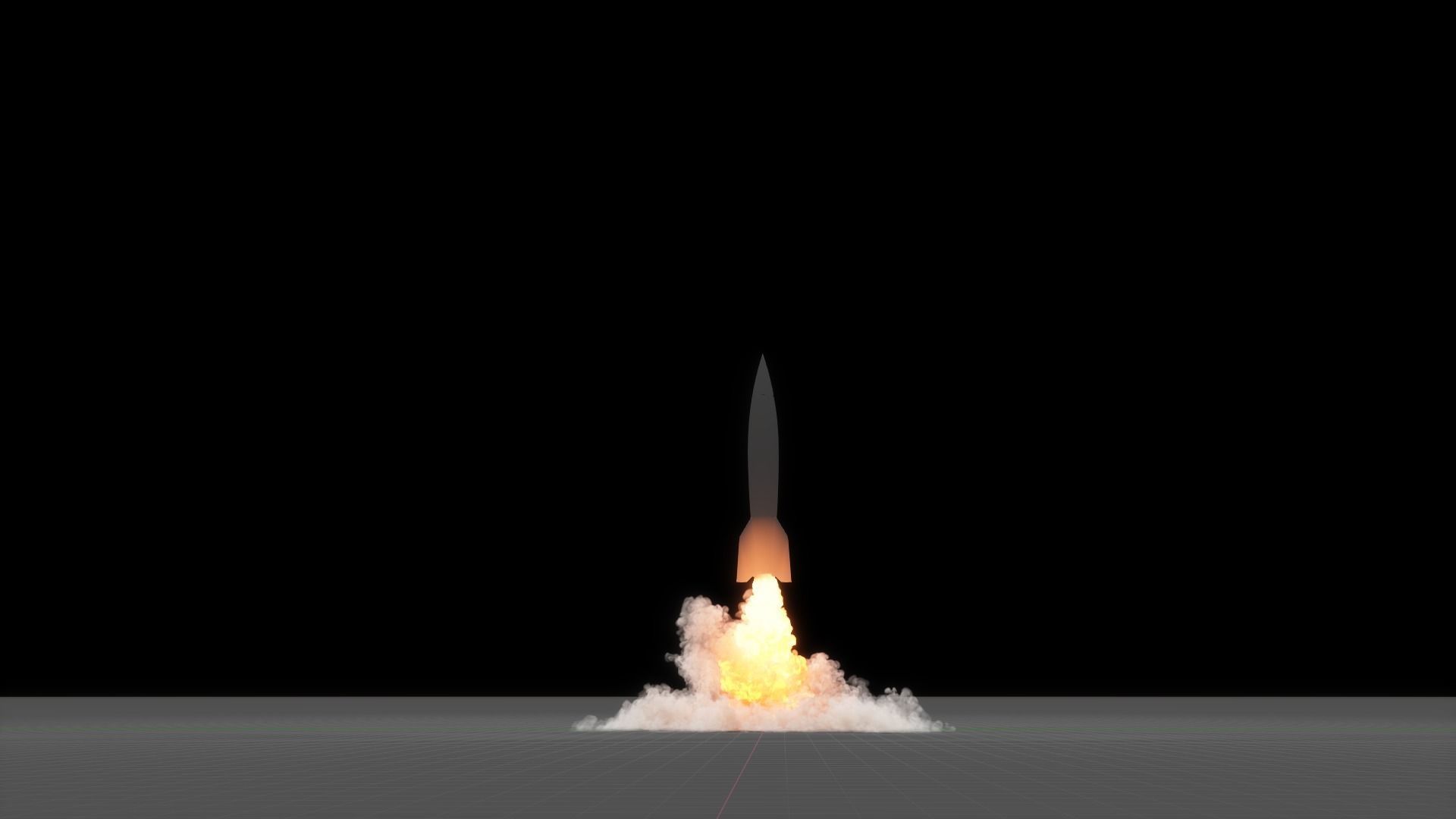 3D Rocket Start Animation 3D model_16