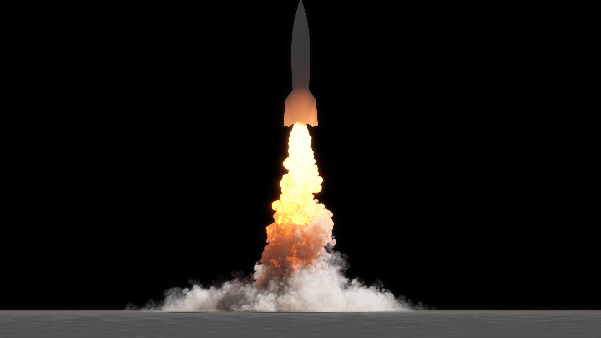 3D Rocket Start Animation 3D model_23