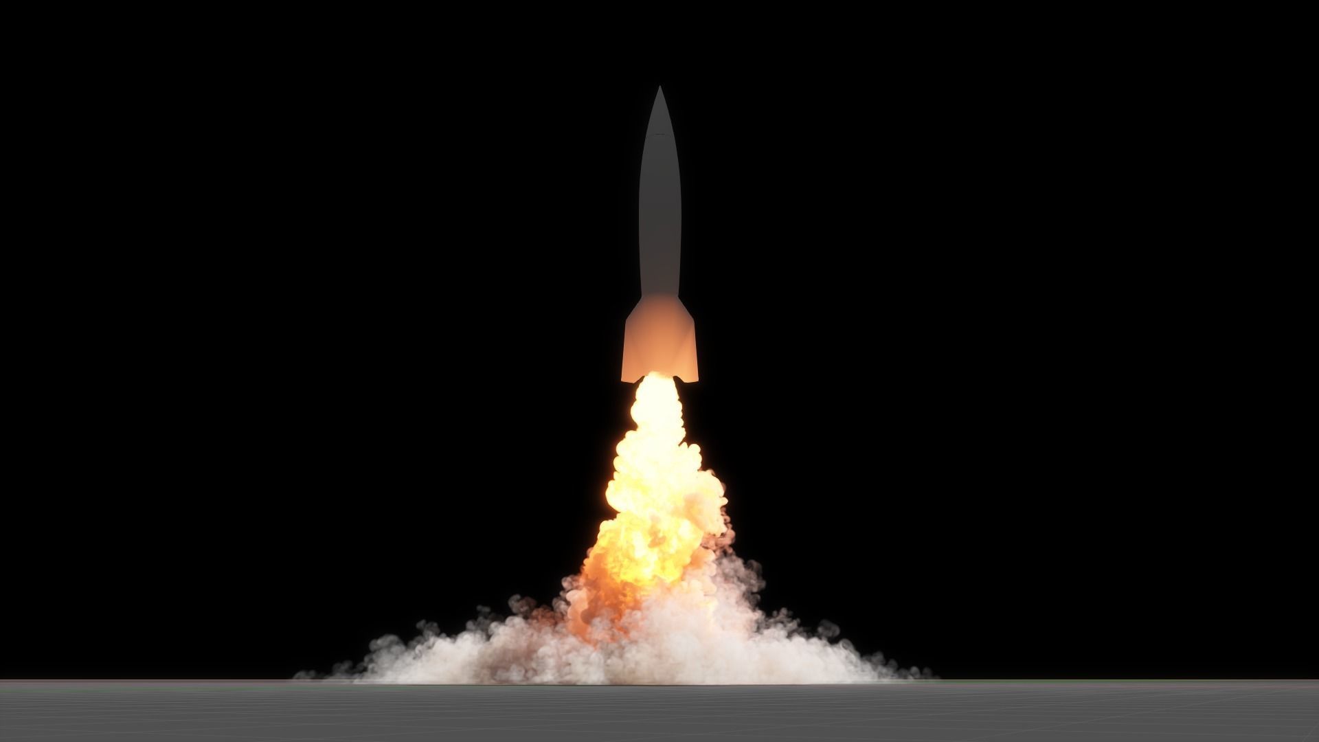 3D Rocket Start Animation 3D model_29