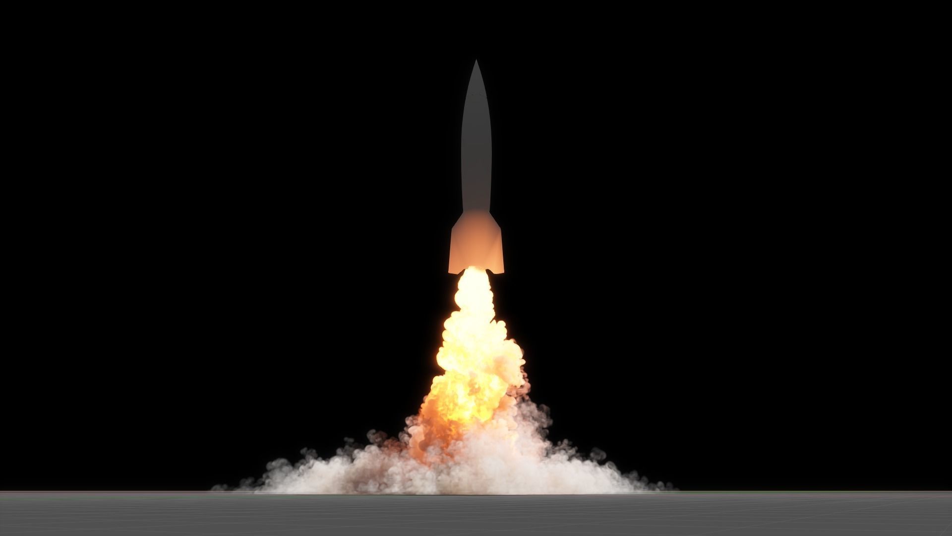 3D Rocket Start Animation 3D model_27